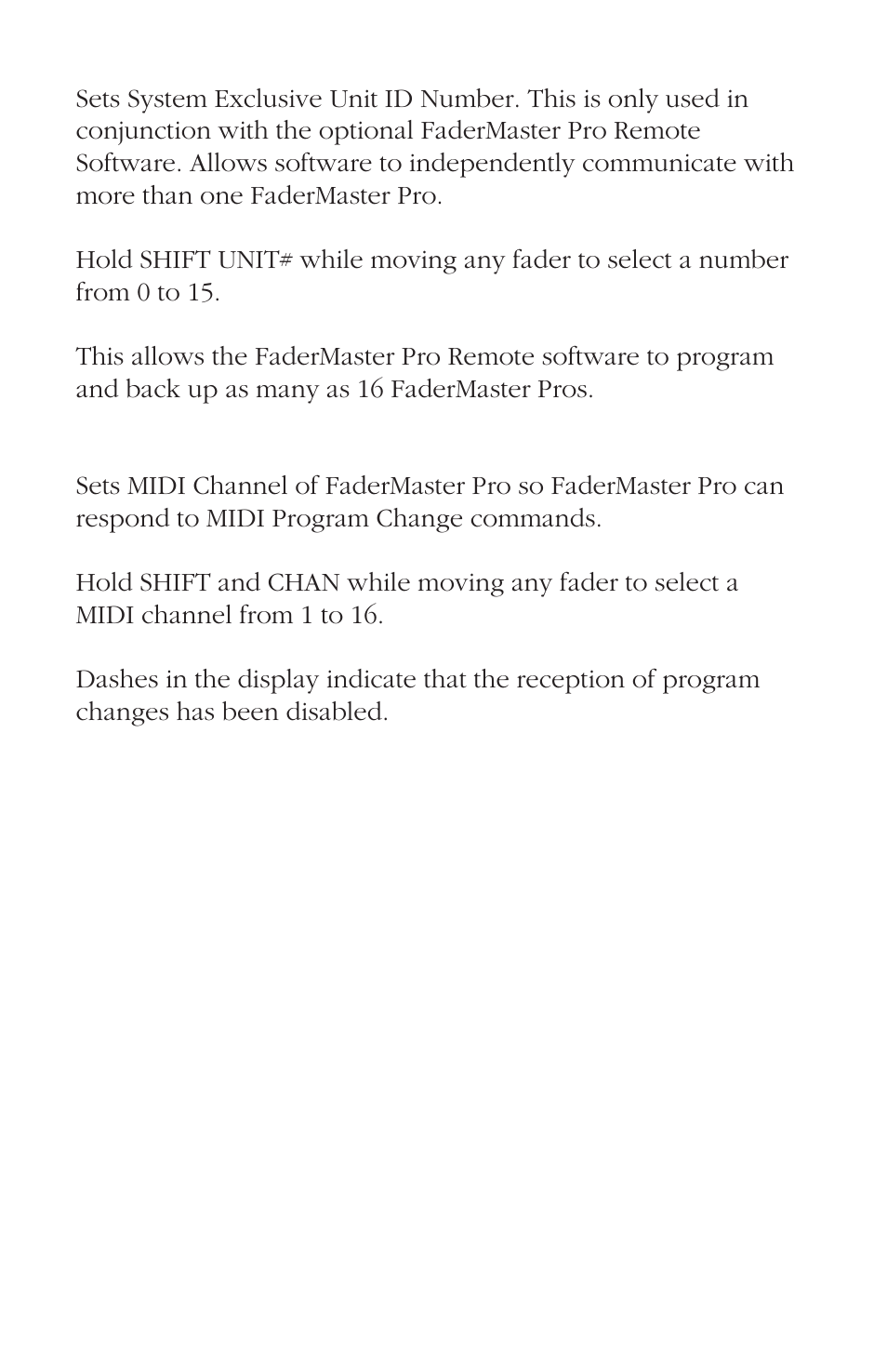 JLCooper FaderMaster Pro User Manual | Page 12 / 78