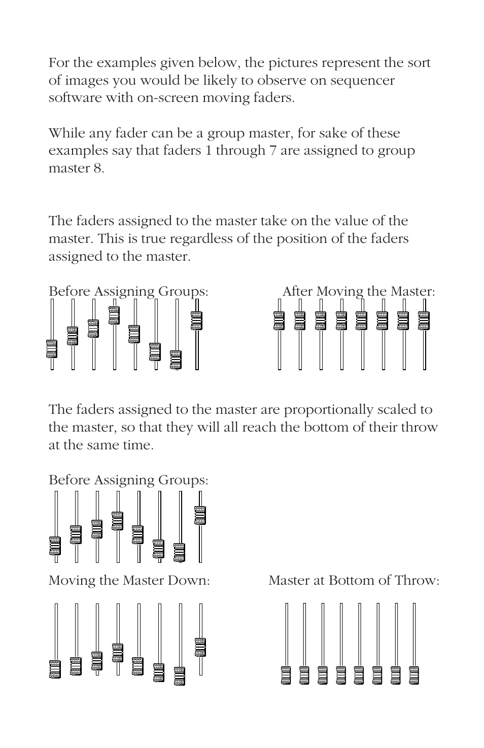 Group modes demonstrated | JLCooper FaderMaster Pro User Manual | Page 25 / 78
