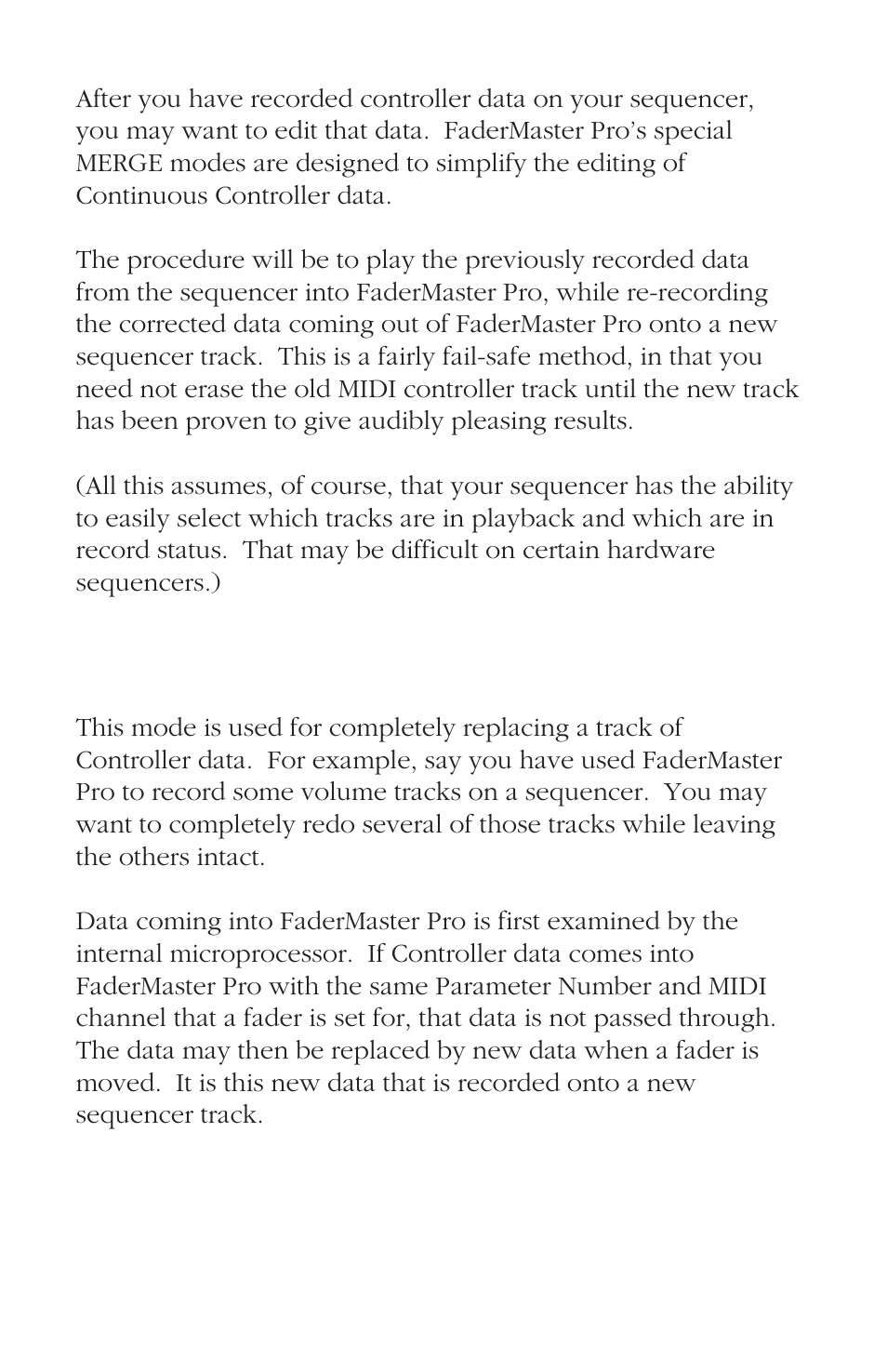 Merge modes defined | JLCooper FaderMaster Pro User Manual | Page 28 / 78