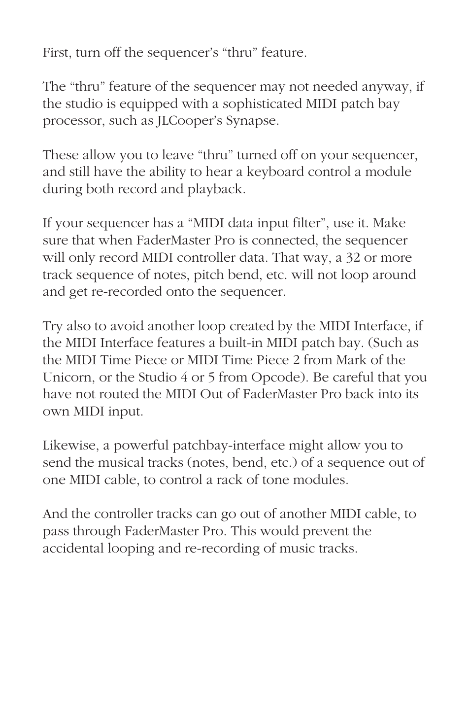 JLCooper FaderMaster Pro User Manual | Page 42 / 78