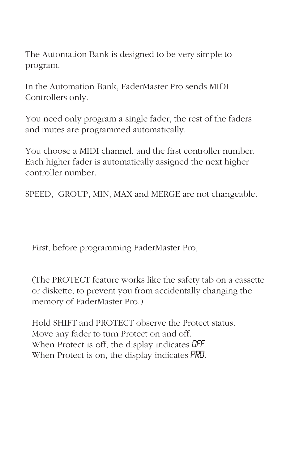 How the automation bank is programmed, Before programming the automation bank | JLCooper FaderMaster Pro User Manual | Page 43 / 78