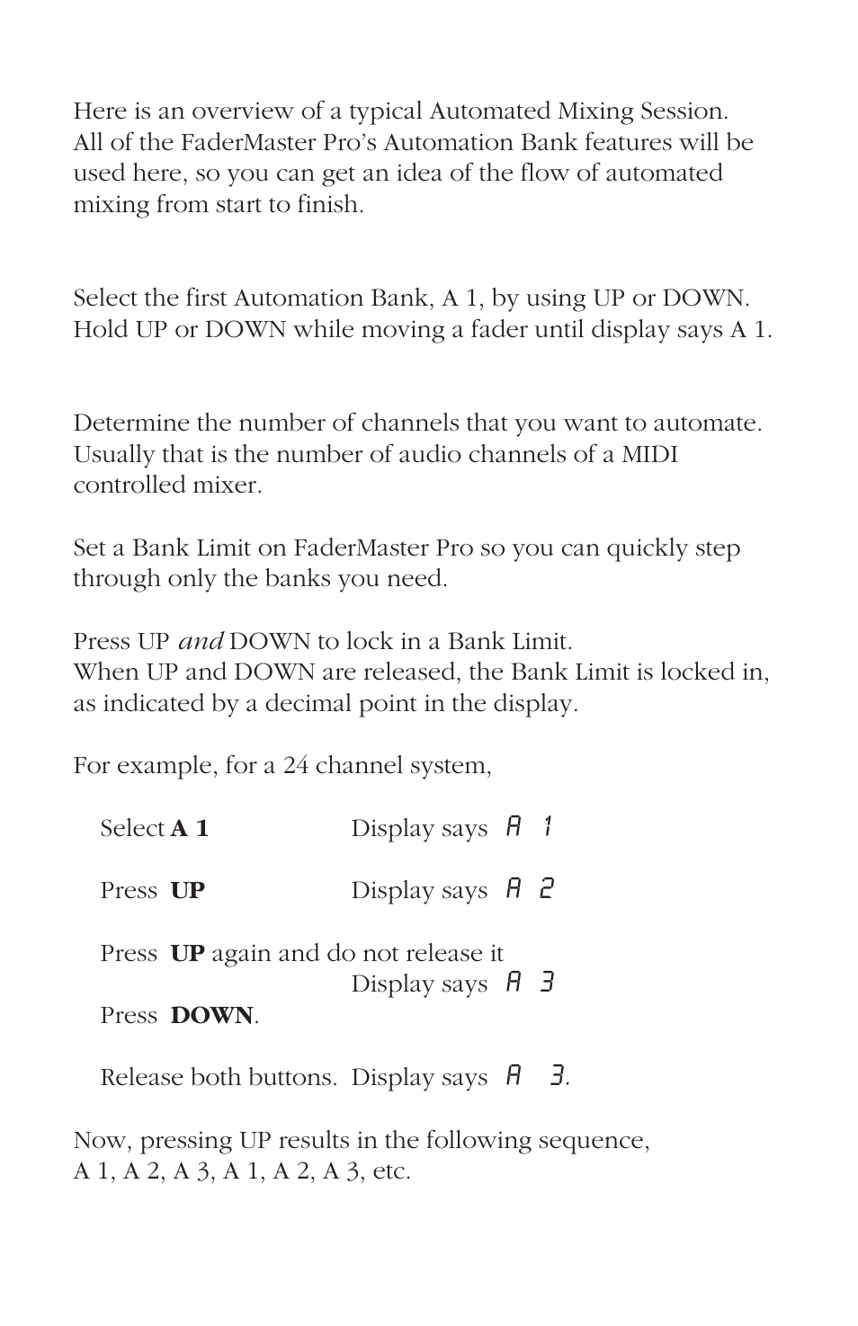 Big example | JLCooper FaderMaster Pro User Manual | Page 57 / 78