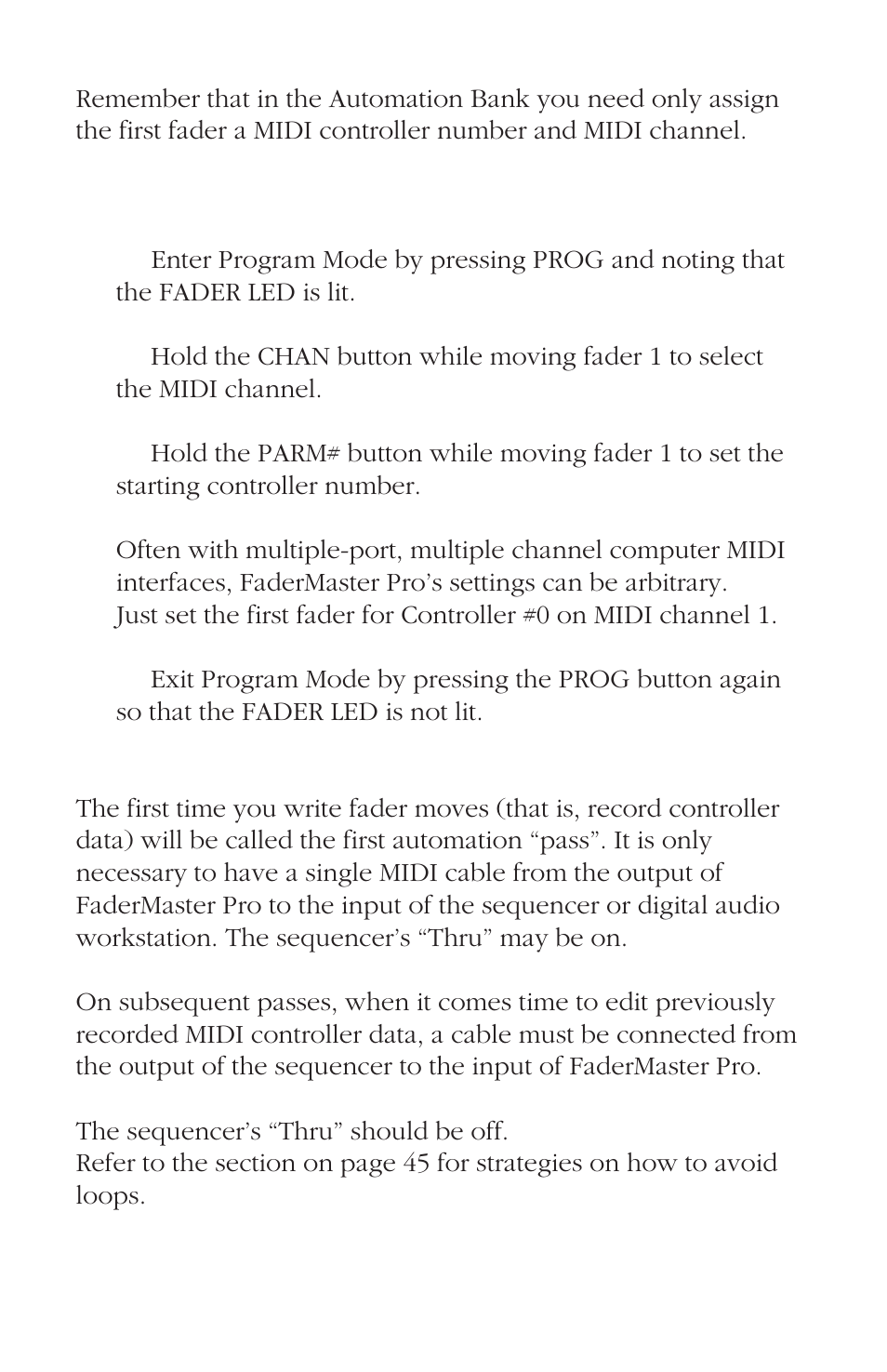 JLCooper FaderMaster Pro User Manual | Page 58 / 78