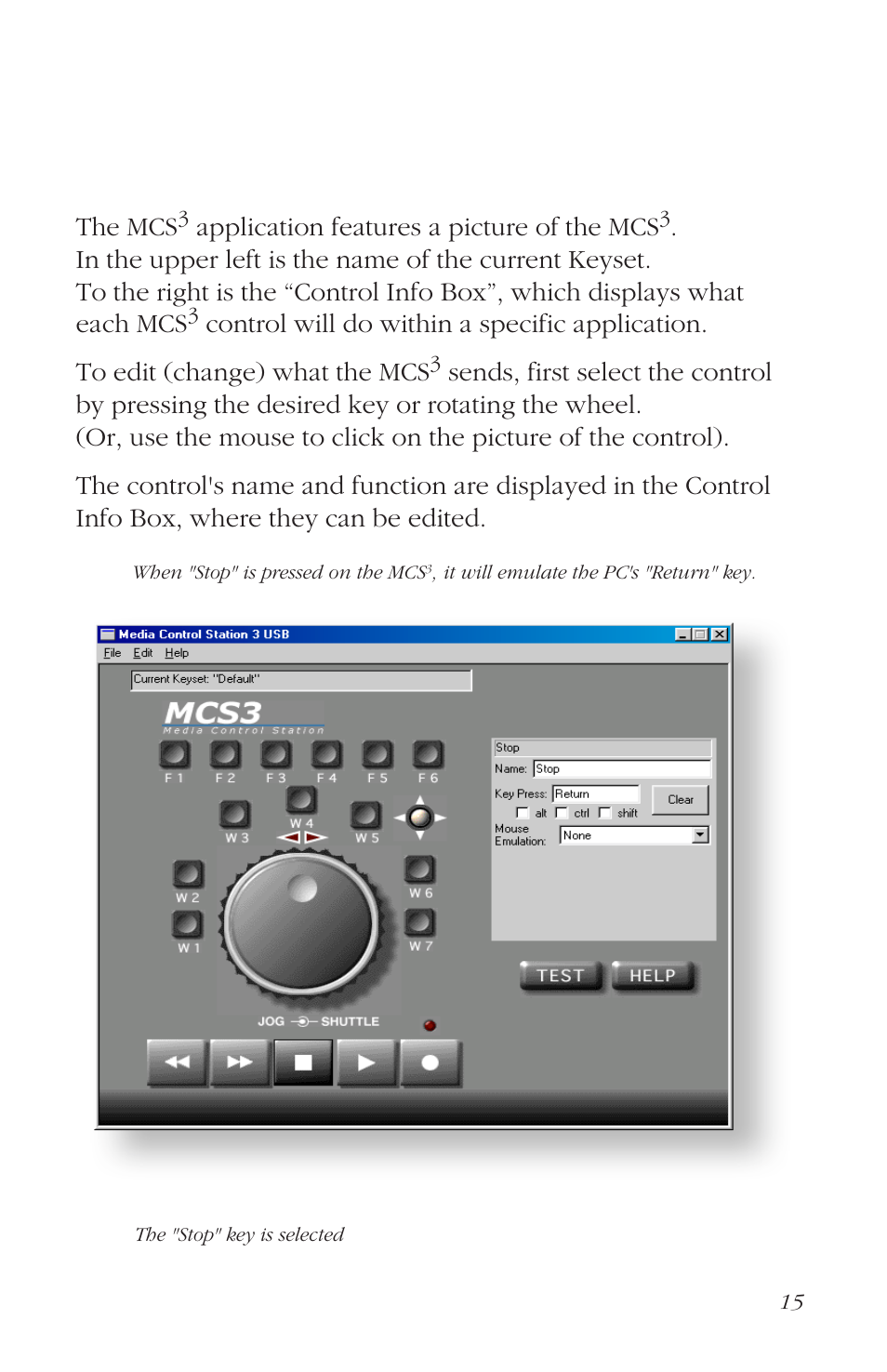 The mcs, Editor application | JLCooper MCS3 USB User Manual | Page 15 / 39