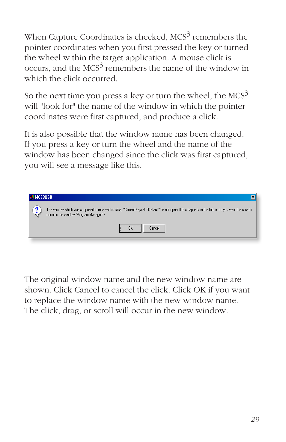 Alert during clicks, drags and scrolls | JLCooper MCS3 USB User Manual | Page 29 / 39