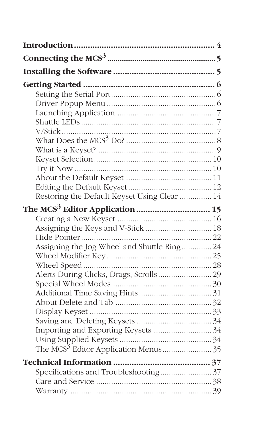 JLCooper MCS3 USB User Manual | Page 3 / 39