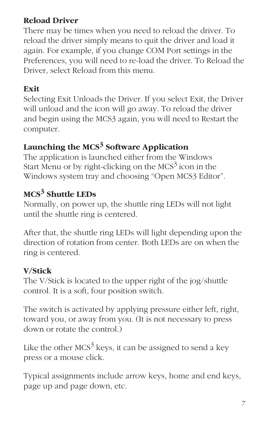 JLCooper MCS3 USB User Manual | Page 7 / 39