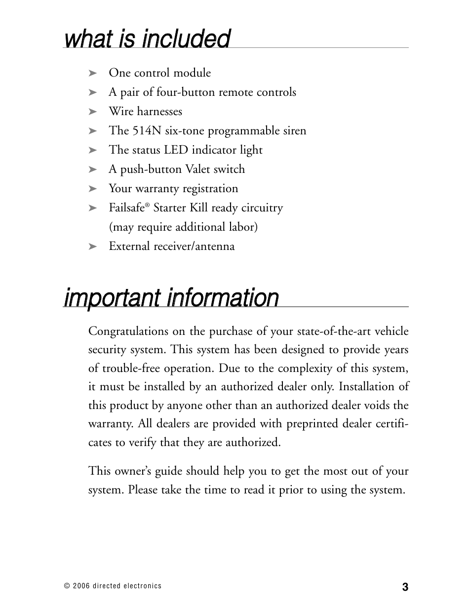 Wwh ha att iiss iin nc cllu ud de ed d | CLIFFORD Matrix 12 User Manual | Page 8 / 47