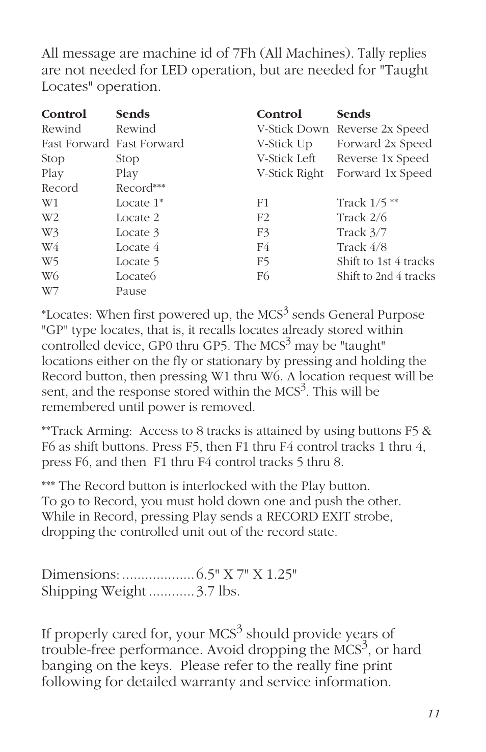 JLCooper MCS3 MIDI User Manual | Page 11 / 12