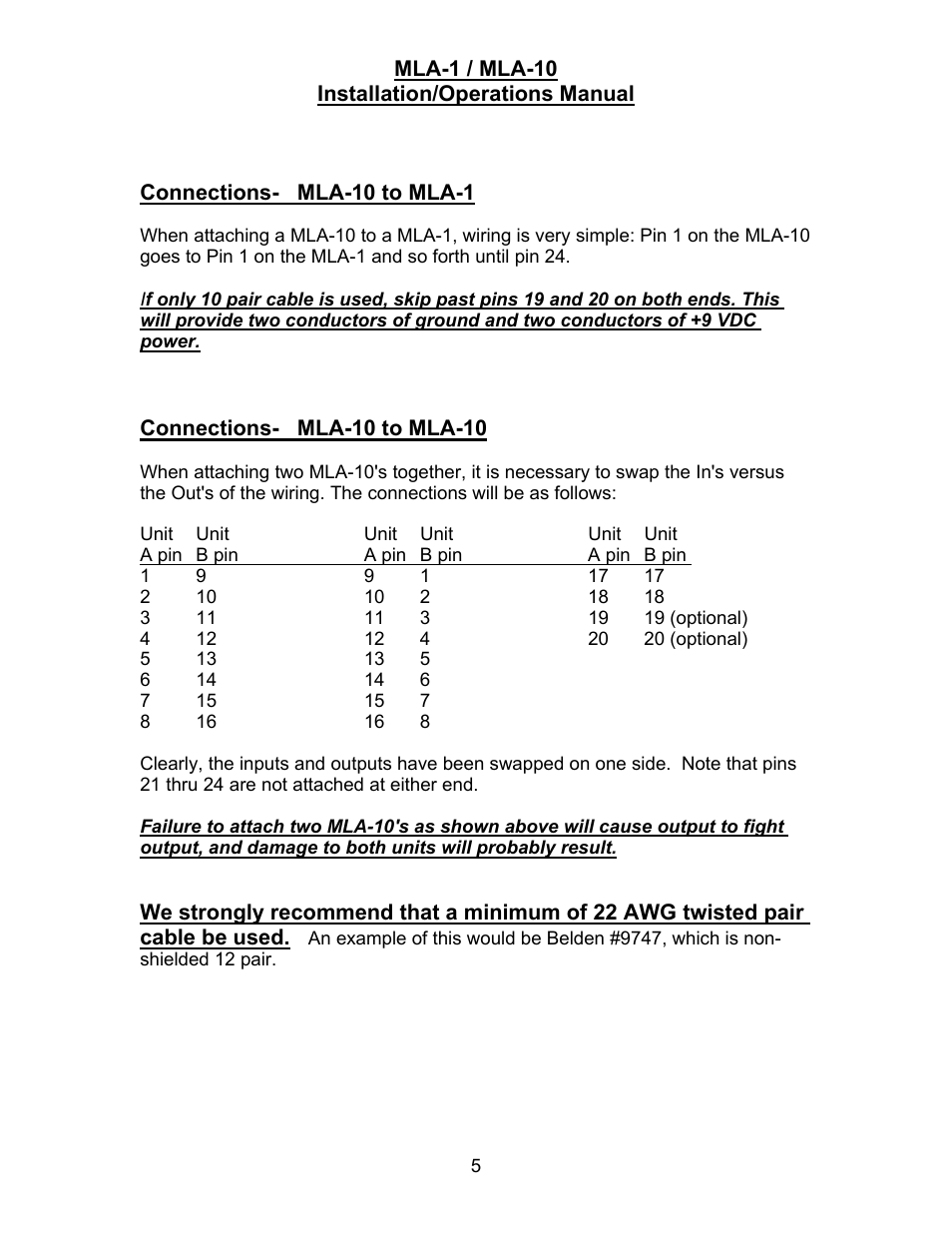 JLCooper MLA-1 User Manual | Page 5 / 8