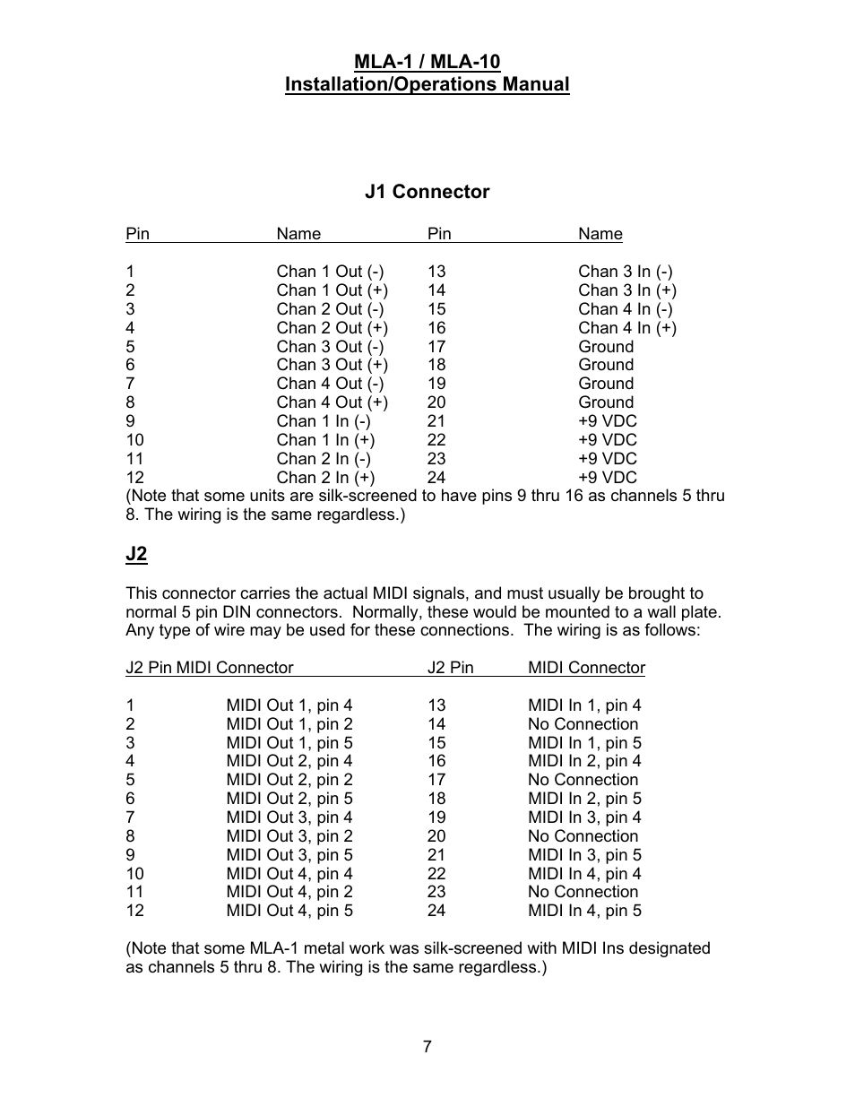 JLCooper MLA-1 User Manual | Page 7 / 8