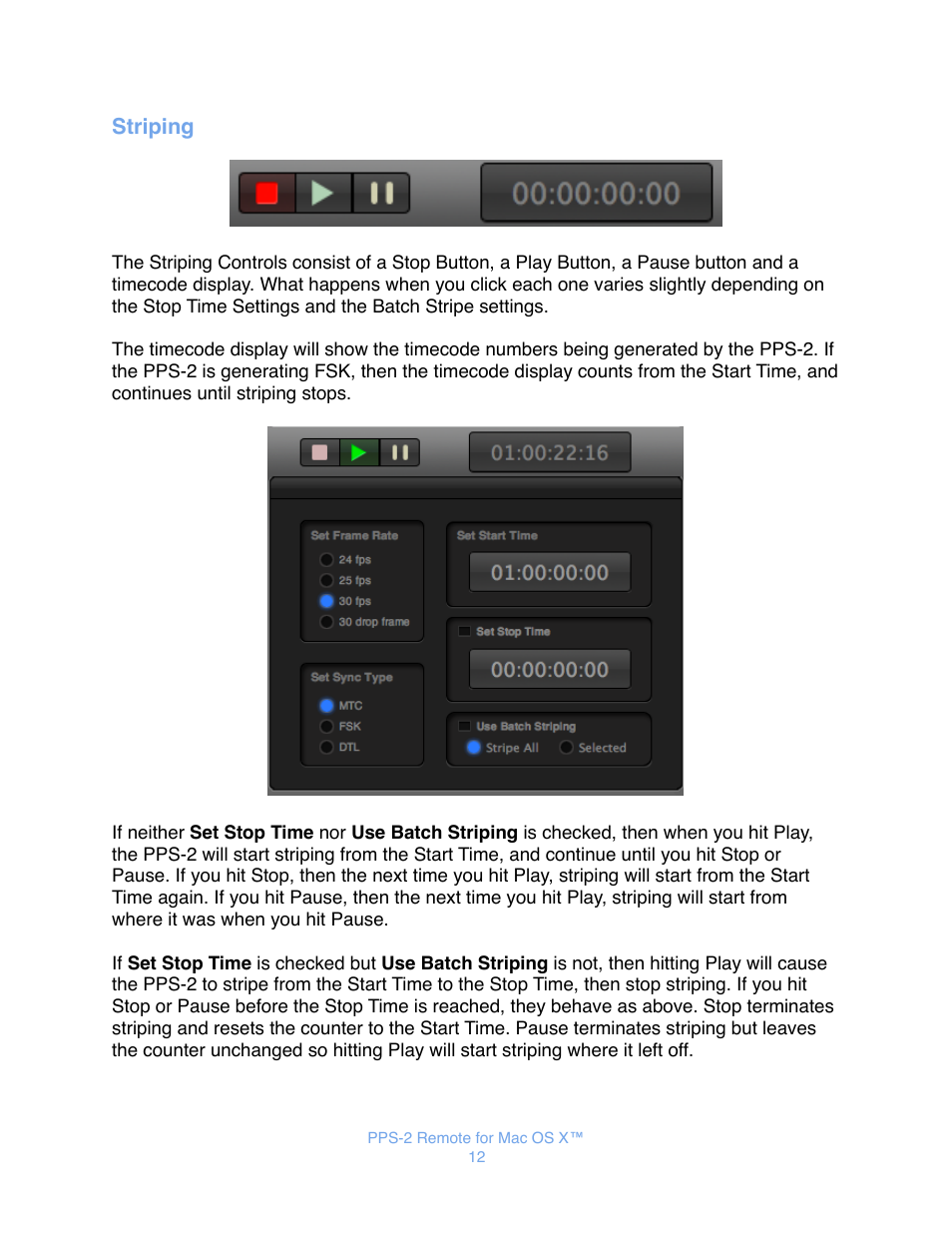 Striping | JLCooper PPS-2 Remote for Mac OS X User Manual | Page 14 / 19