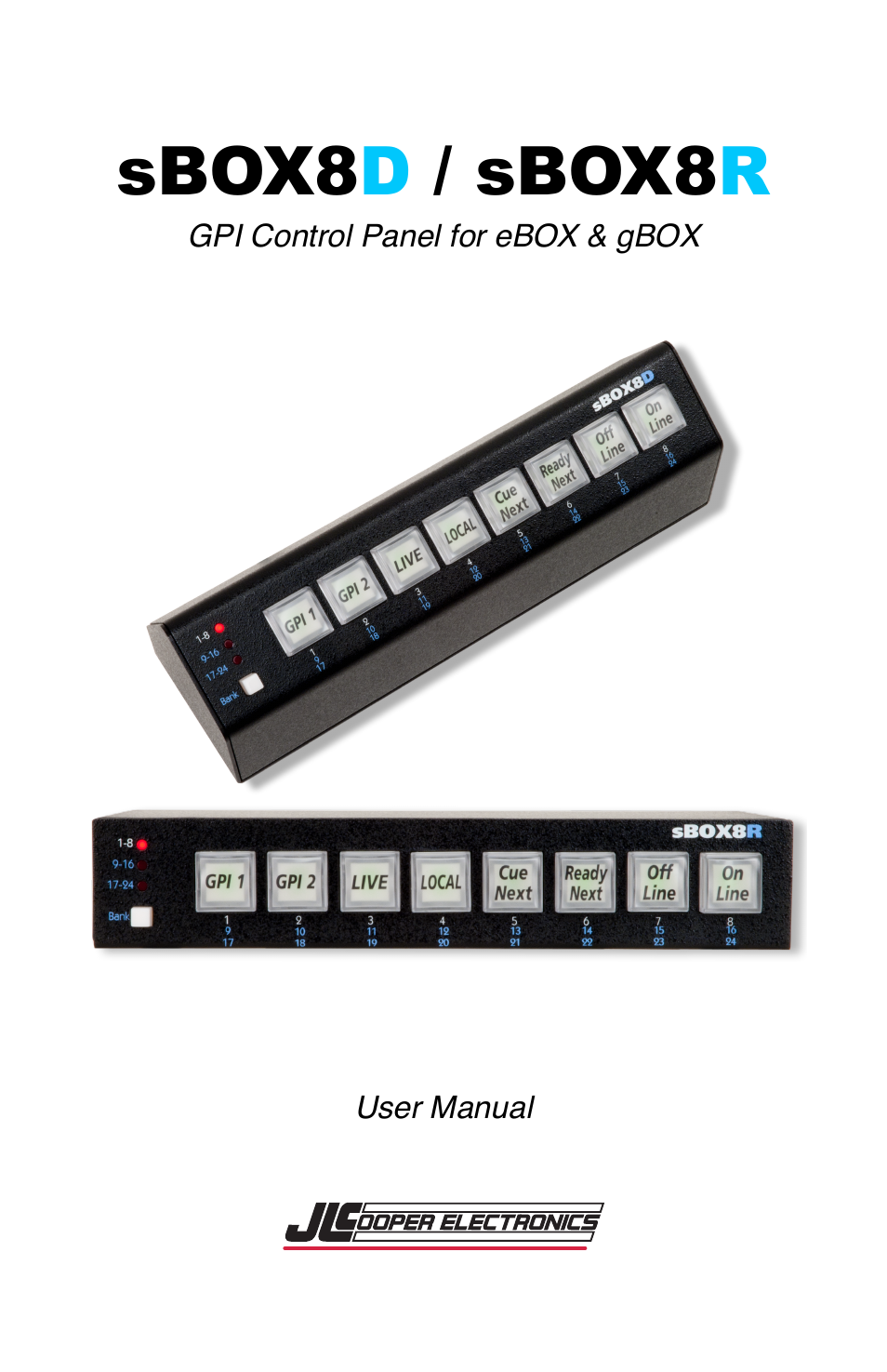 JLCooper sBOX8D User Manual | 20 pages