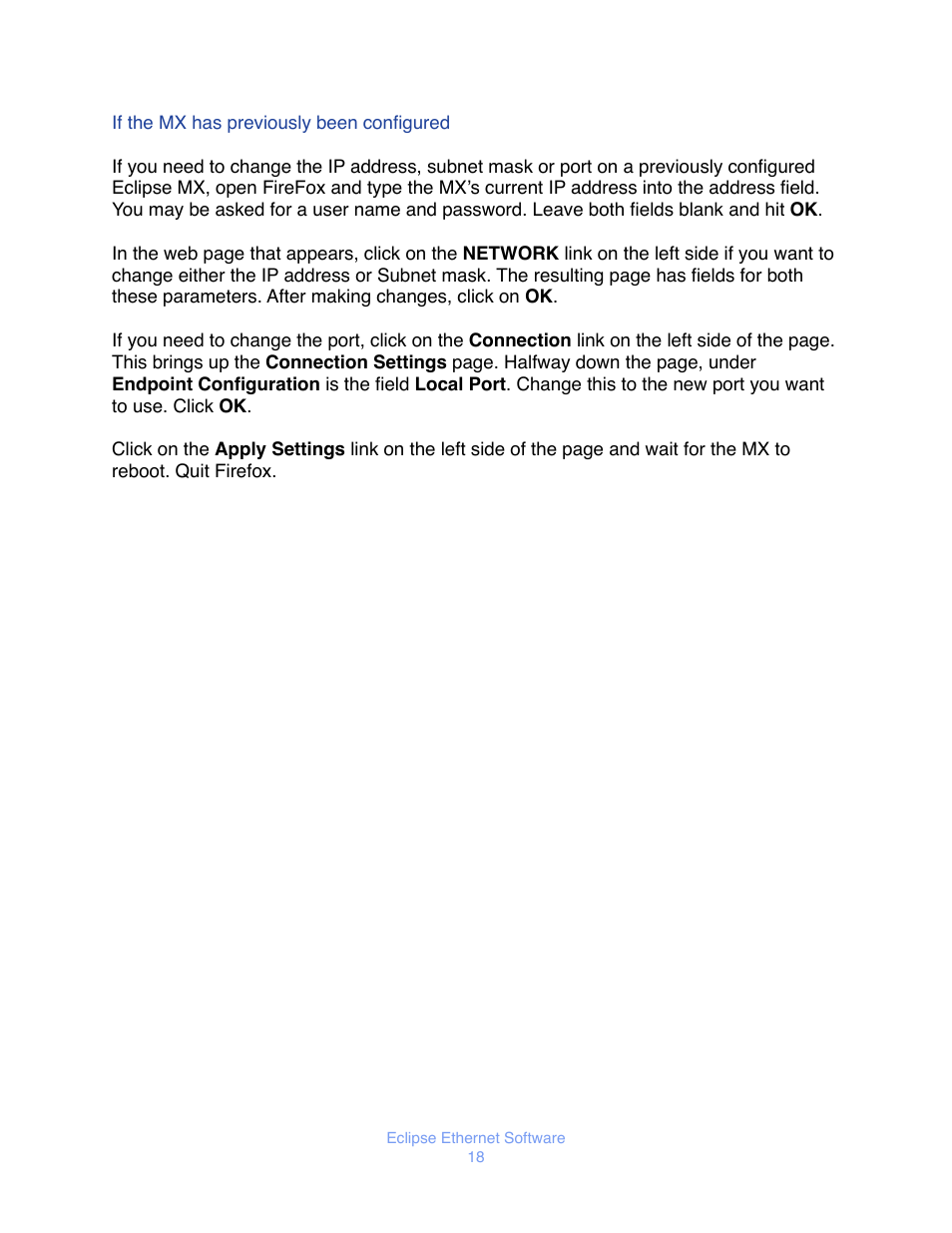 F the, Has previously been configured | JLCooper Eclipse Ethernet 2.6 for OSX User Manual | Page 21 / 134