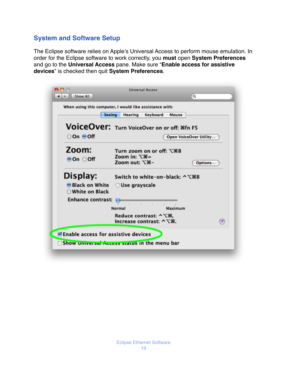 System and software setup | JLCooper Eclipse Ethernet 2.6 for OSX User Manual | Page 22 / 134