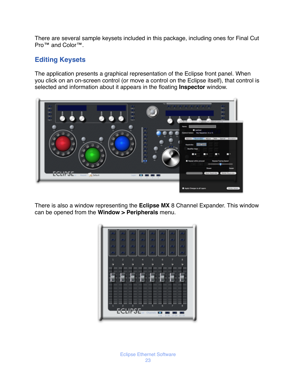 Editing keysets | JLCooper Eclipse Ethernet 2.6 for OSX User Manual | Page 26 / 134