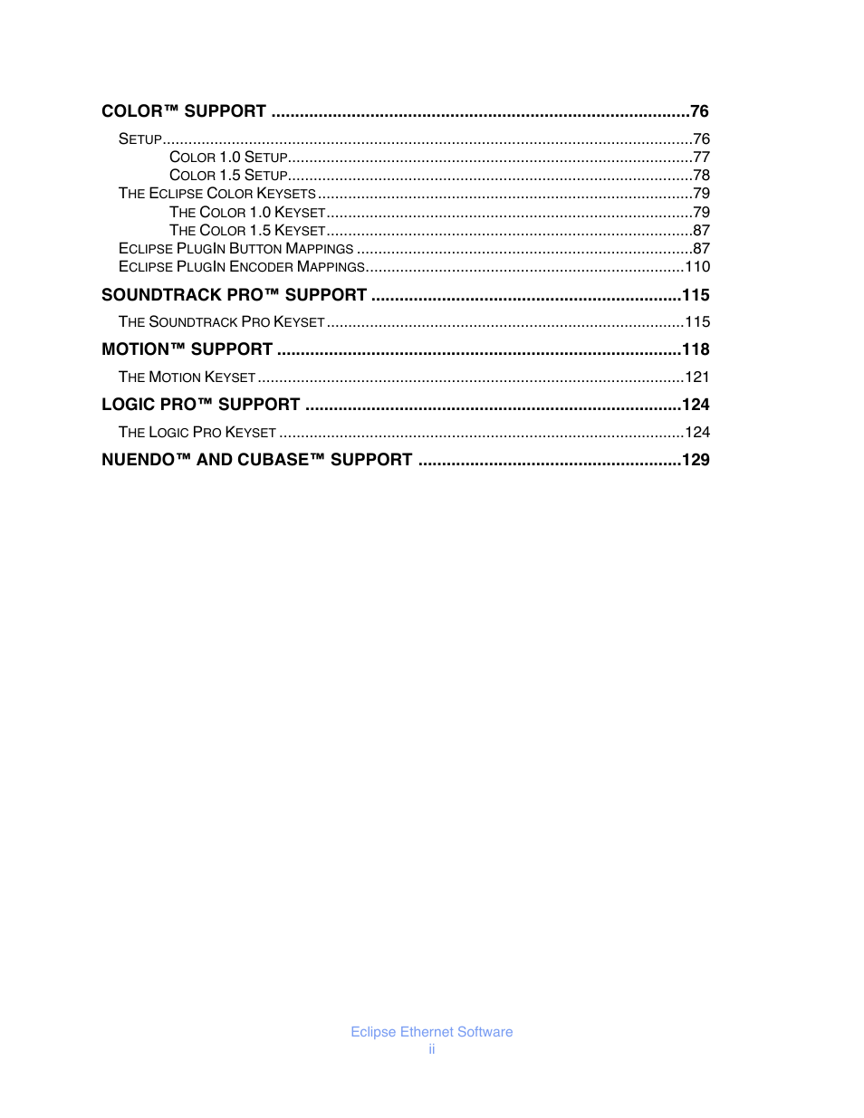 JLCooper Eclipse Ethernet 2.6 for OSX User Manual | Page 3 / 134