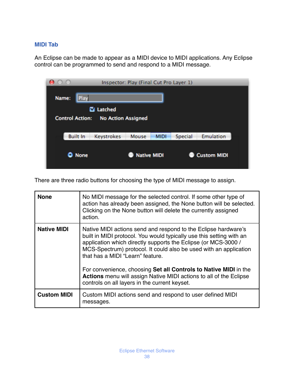 Midi | JLCooper Eclipse Ethernet 2.6 for OSX User Manual | Page 41 / 134