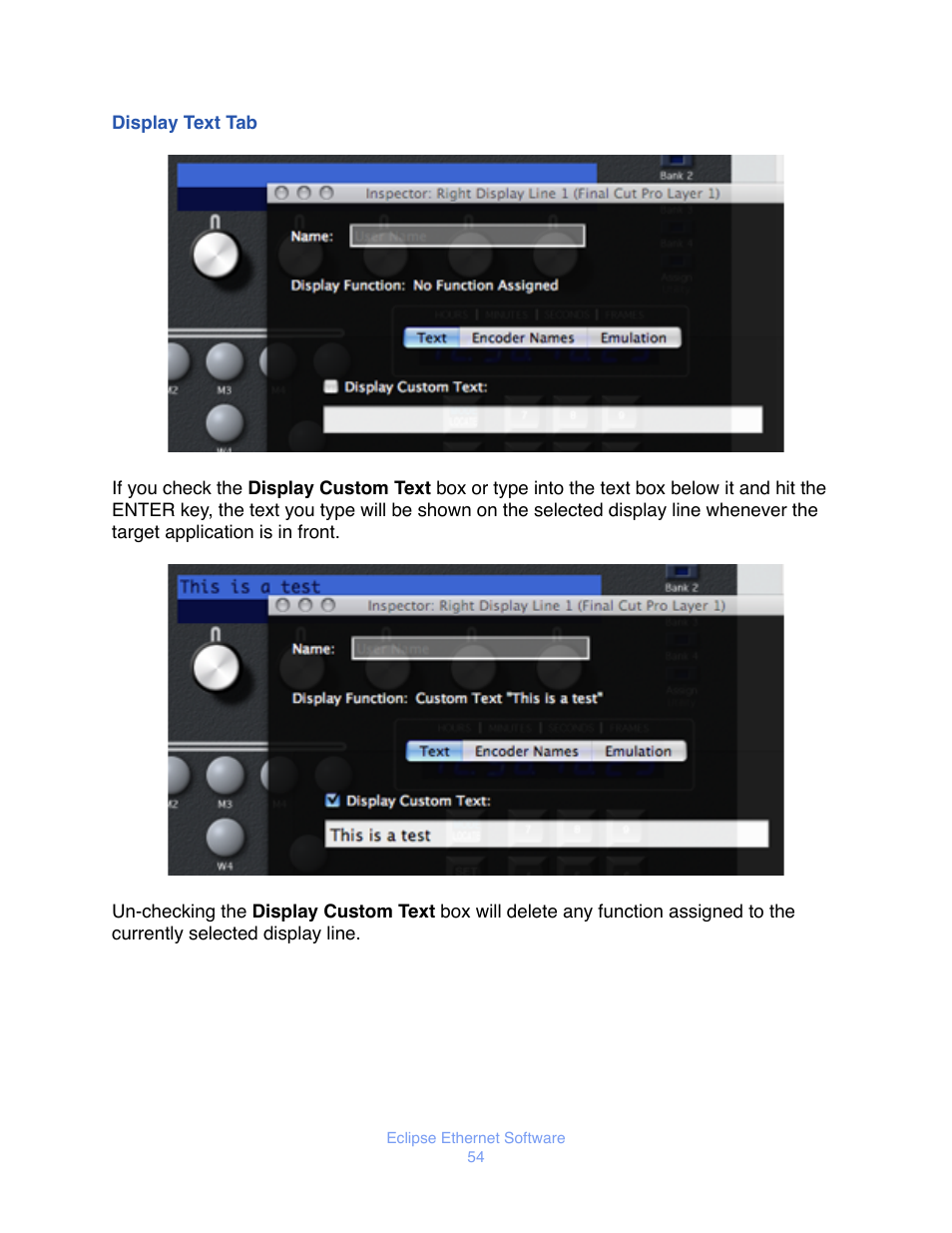 Isplay | JLCooper Eclipse Ethernet 2.6 for OSX User Manual | Page 57 / 134