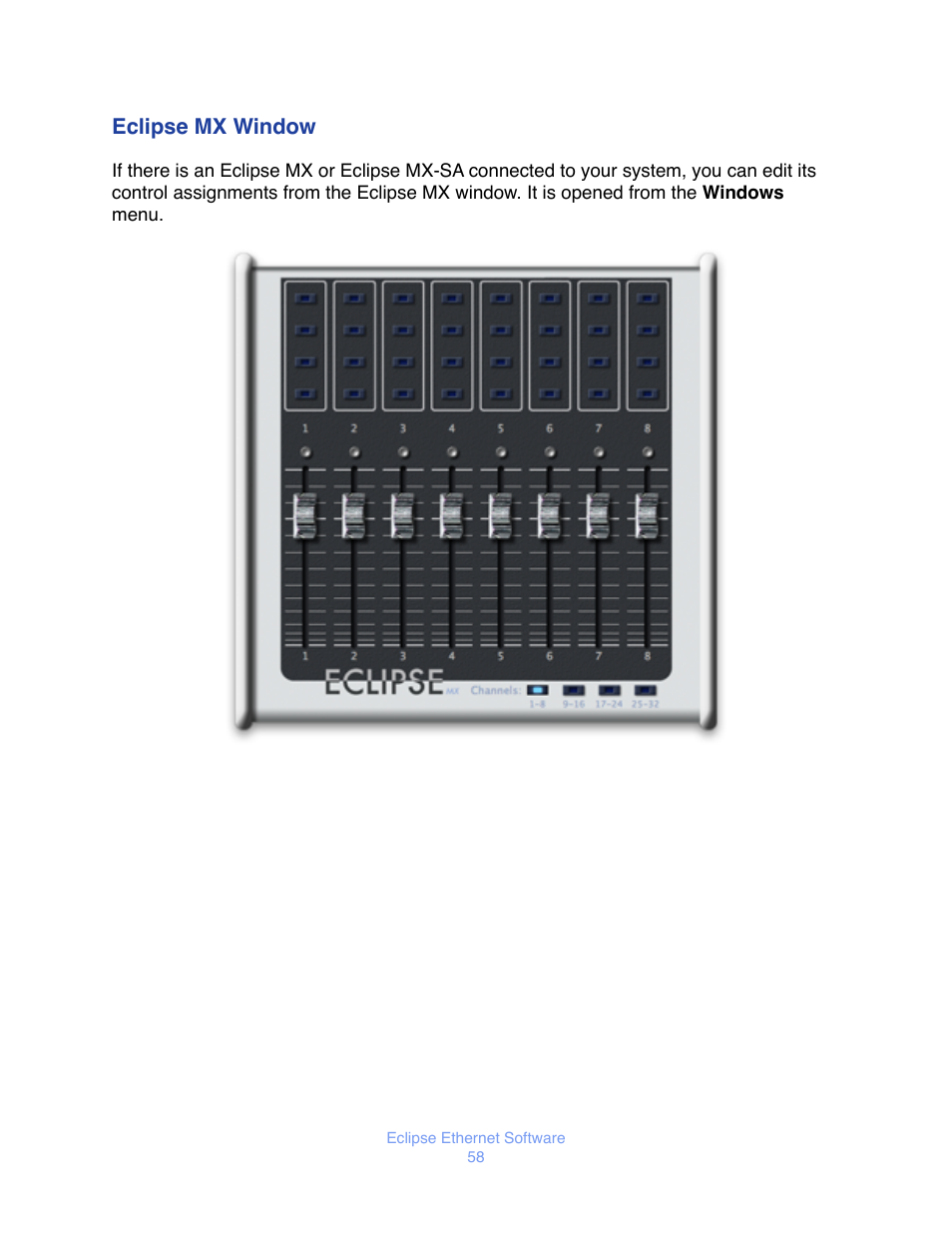 Eclipse mx window | JLCooper Eclipse Ethernet 2.6 for OSX User Manual | Page 61 / 134