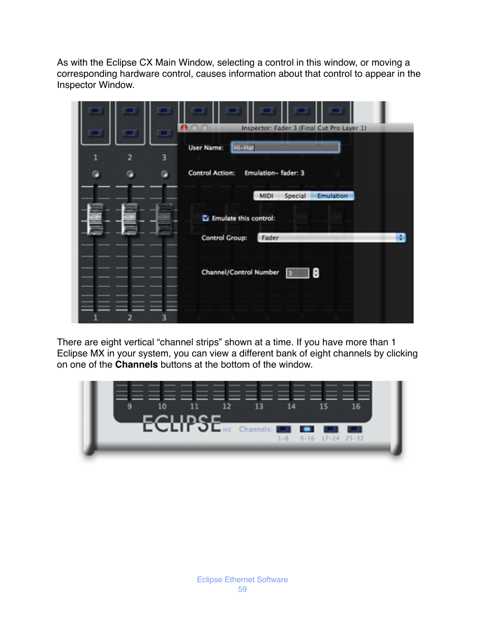 JLCooper Eclipse Ethernet 2.6 for OSX User Manual | Page 62 / 134