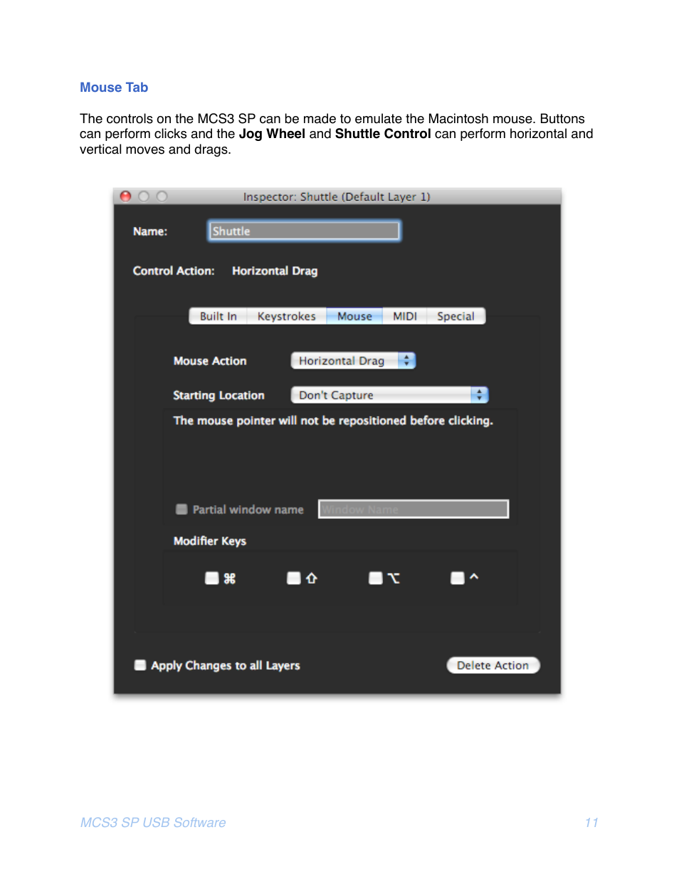Ouse | JLCooper MCS3 SP USB for OSX User Manual | Page 13 / 43