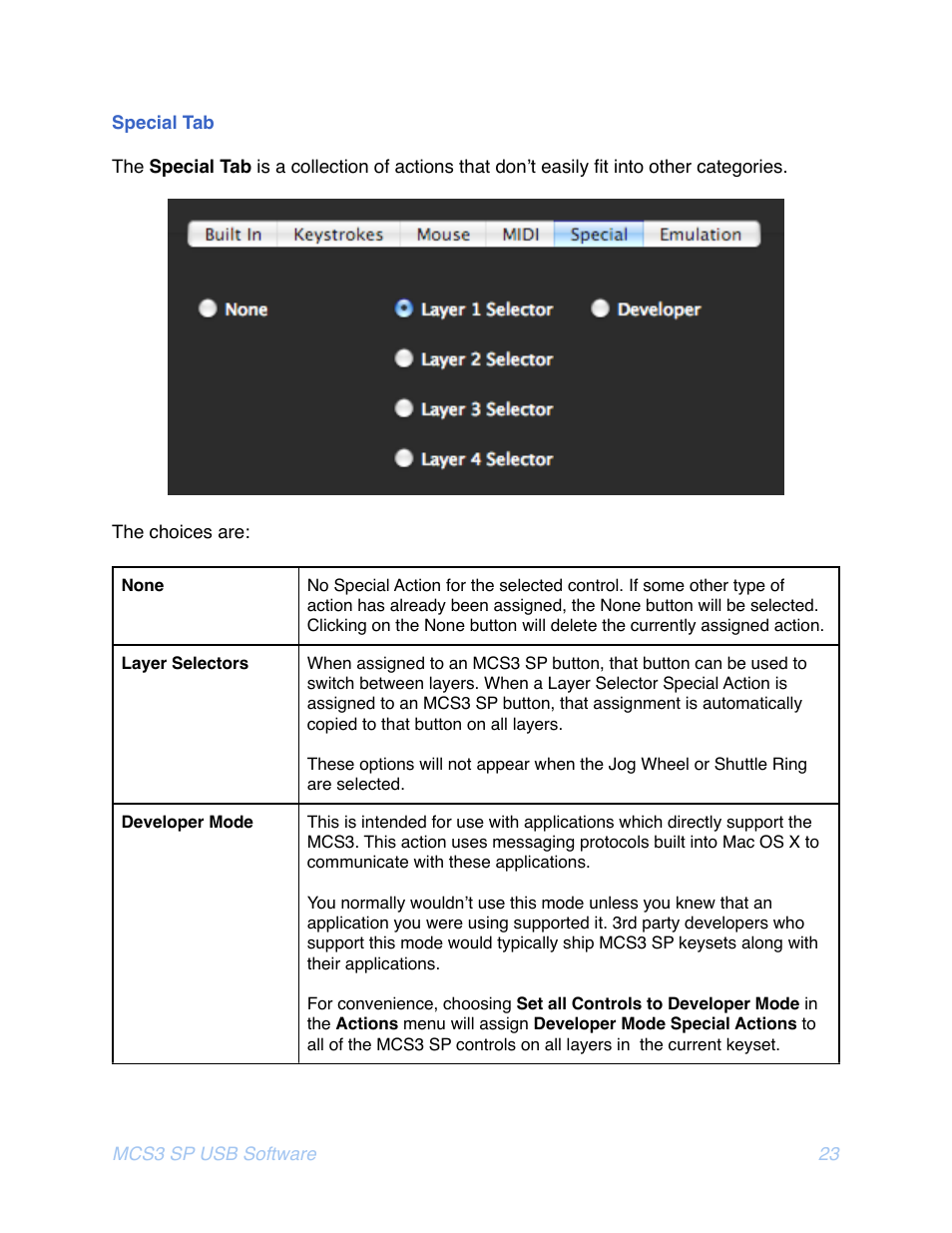 Pecial | JLCooper MCS3 SP USB for OSX User Manual | Page 25 / 43
