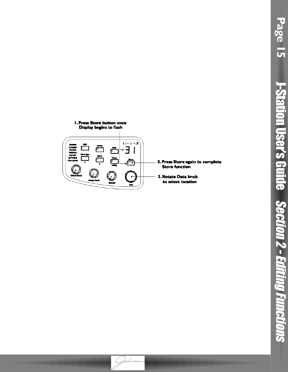 Storing/copying a preset | Johnson Amplification J-STATION User Manual | Page 20 / 39