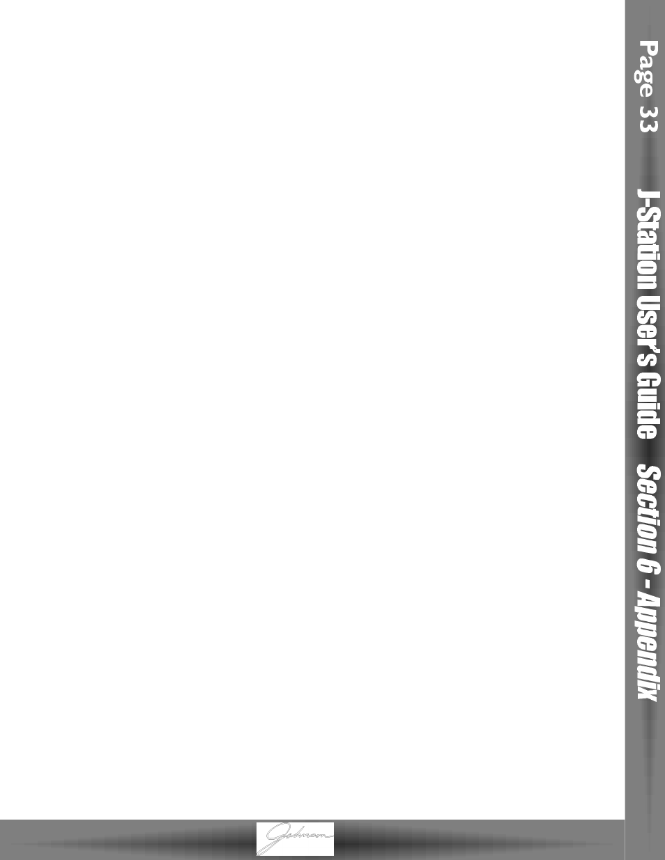 Specifications | Johnson Amplification J-STATION User Manual | Page 38 / 39