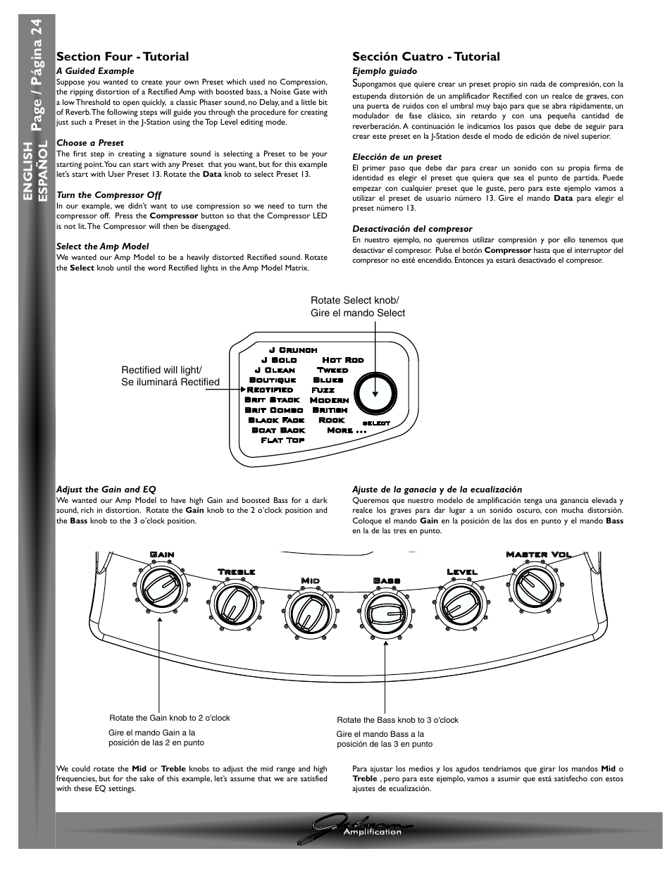 Pa g e / p á gina 24 | Johnson Amplification J-STATION User Manual | Page 29 / 76