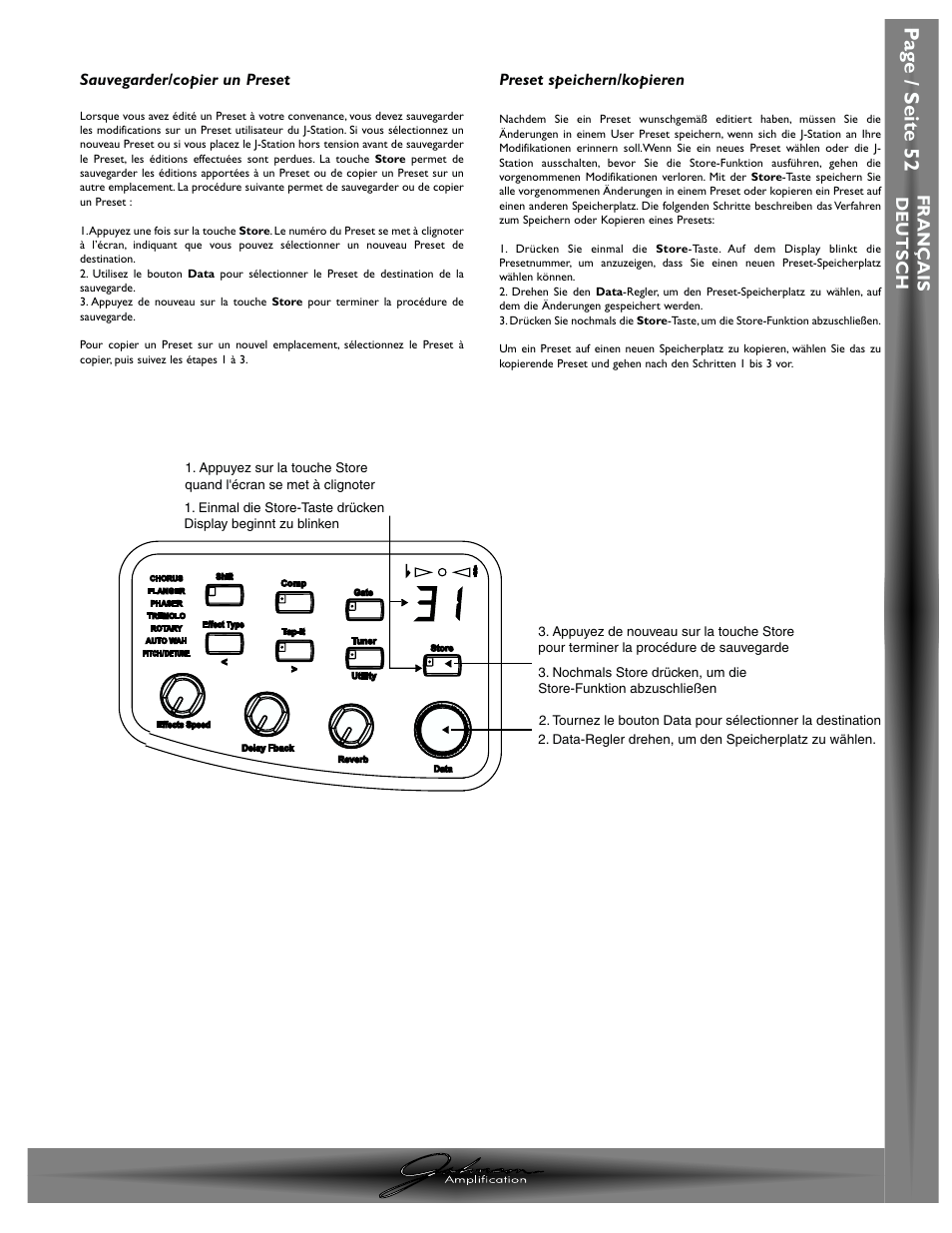 Pa g e / seite 52 | Johnson Amplification J-STATION User Manual | Page 57 / 76