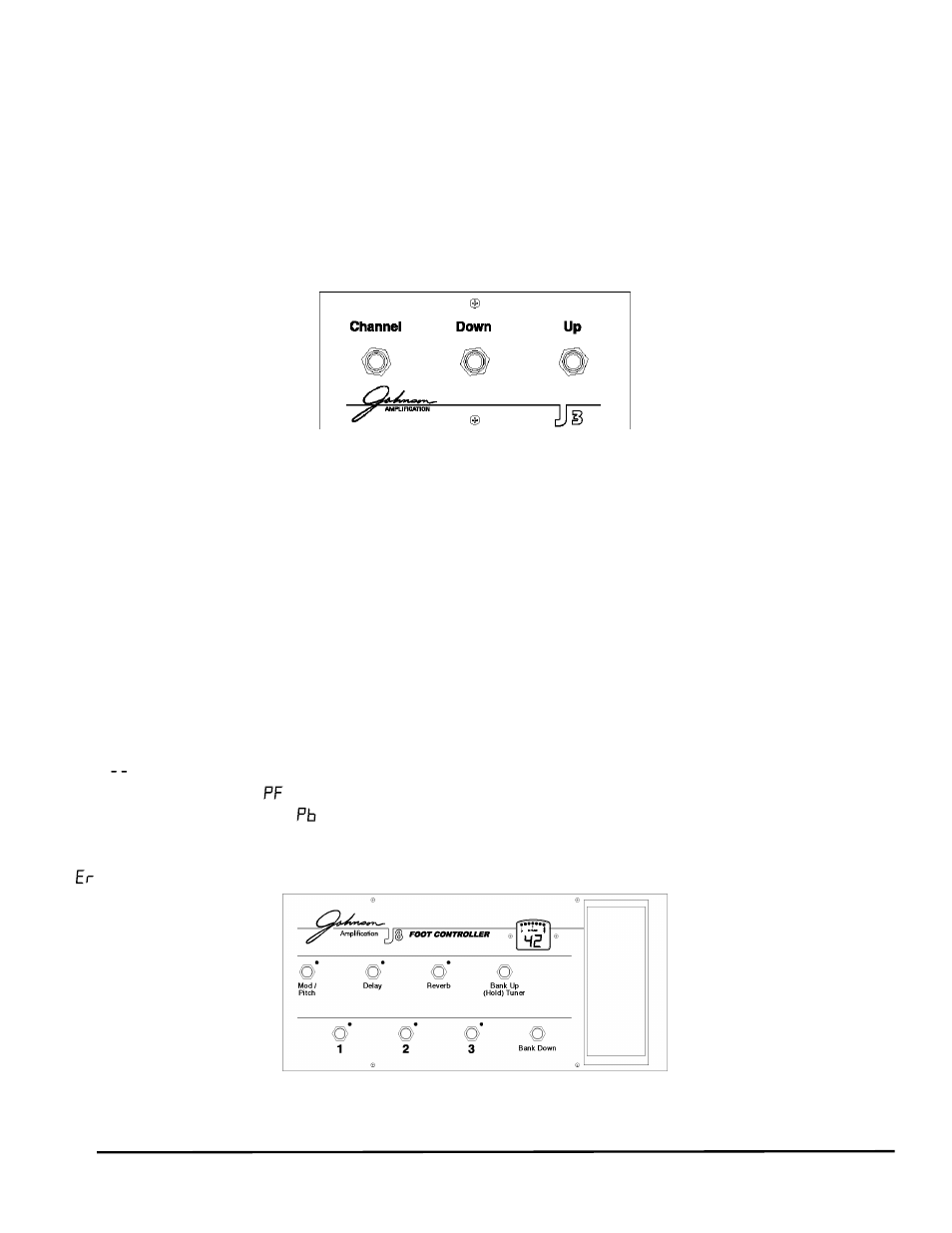 Foot controller options, J8 expression pedal calibration | Johnson Amplification JM60 User Manual | Page 25 / 31