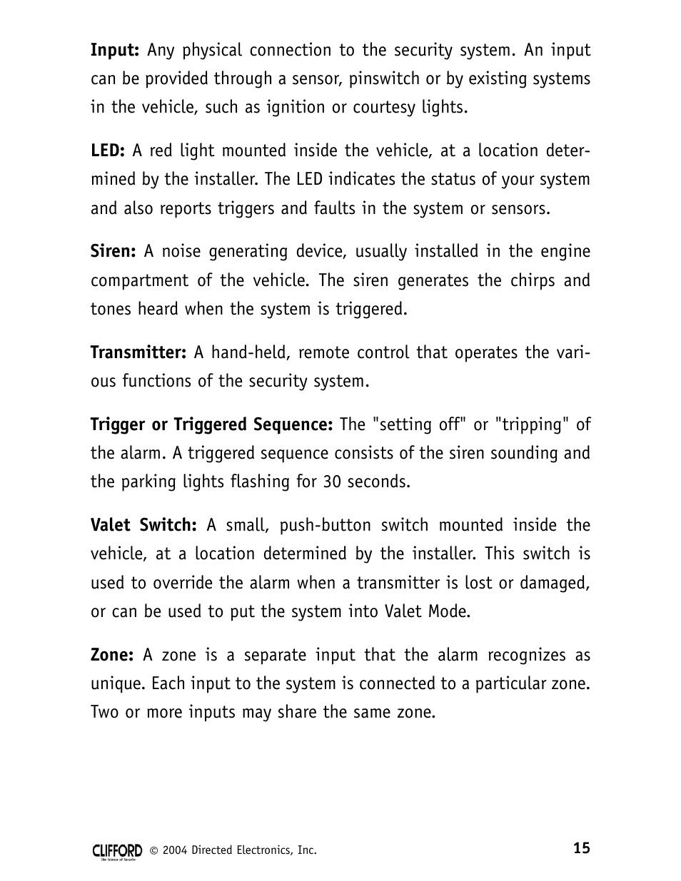 CLIFFORD 980074 SERIES 11CX User Manual | Page 20 / 23
