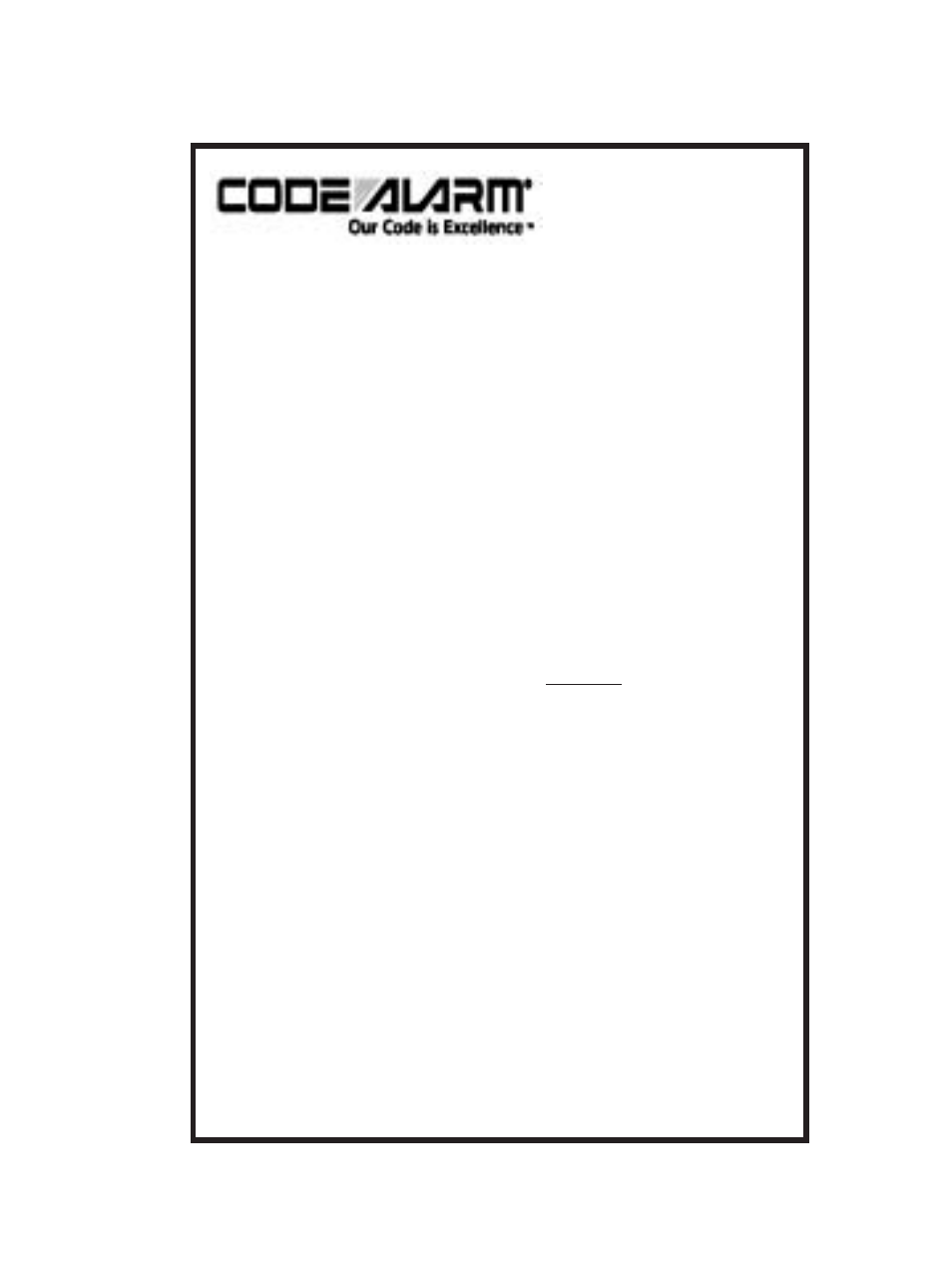 Code Alarm CATX120 User Manual | 2 pages
