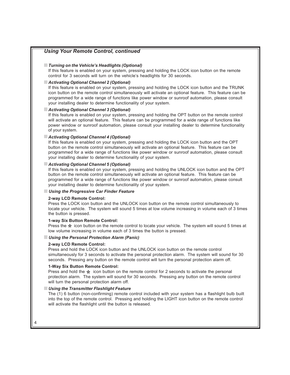 Code Alarm CA-160 User Manual | Page 4 / 12