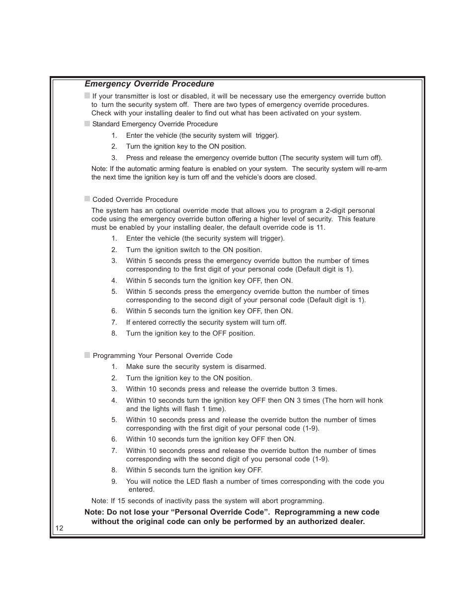 Code Alarm CA-670 User Manual | Page 12 / 14