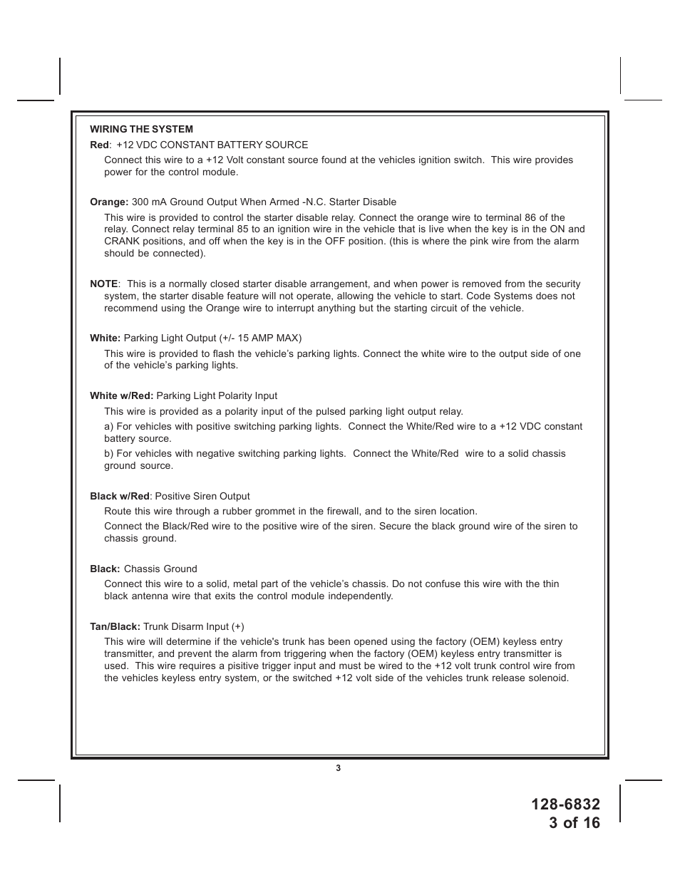 Code Alarm CA-310 User Manual | Page 3 / 7