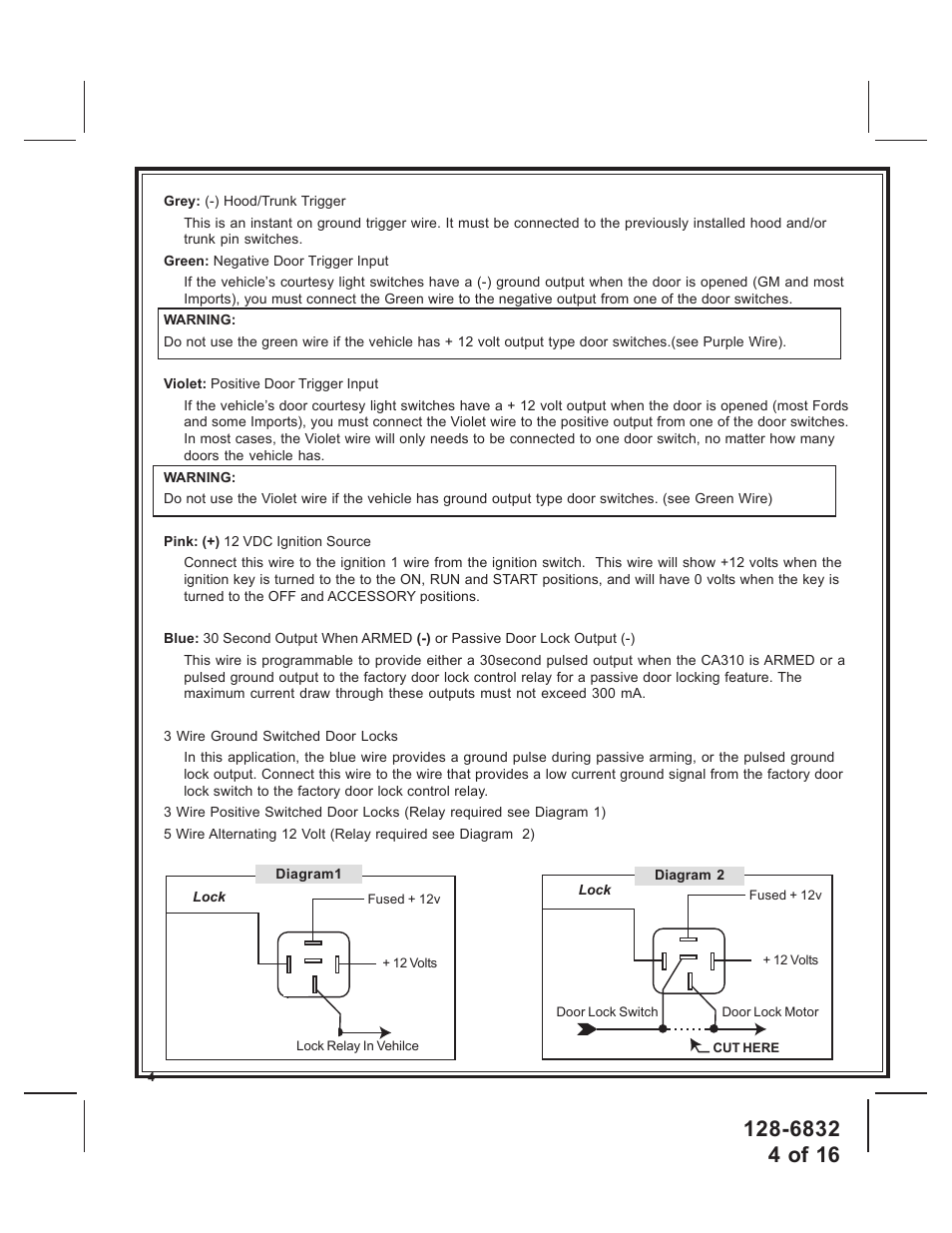 Code Alarm CA-310 User Manual | Page 4 / 7