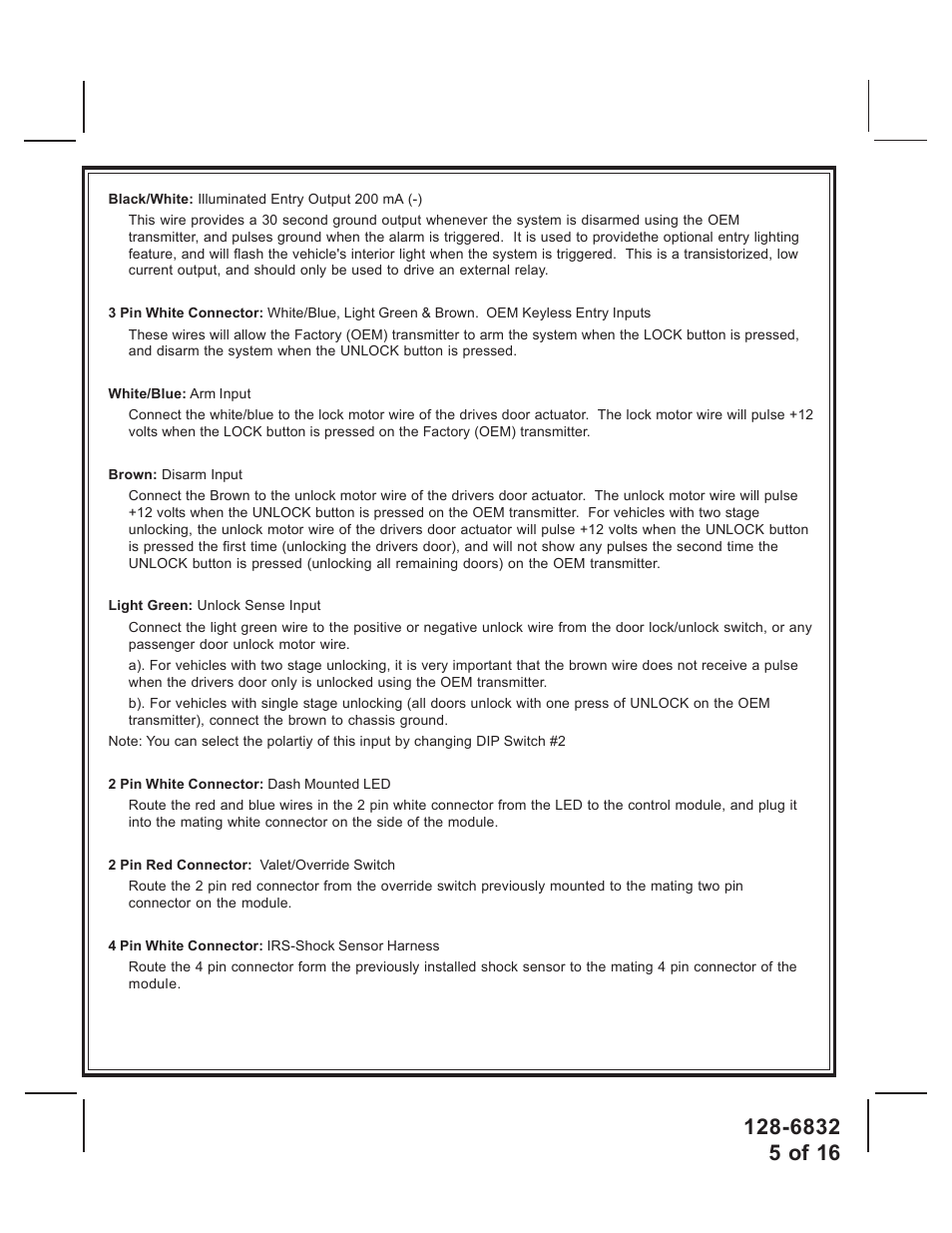 Code Alarm CA-310 User Manual | Page 5 / 7