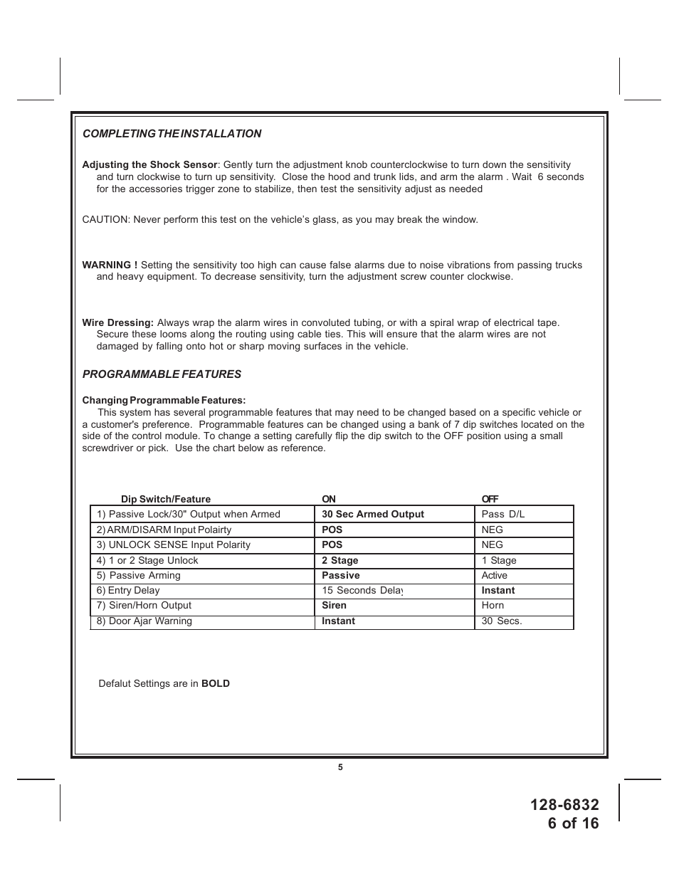 Code Alarm CA-310 User Manual | Page 6 / 7