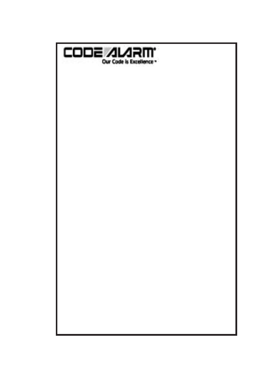 Code Alarm CATX130 User Manual | 2 pages