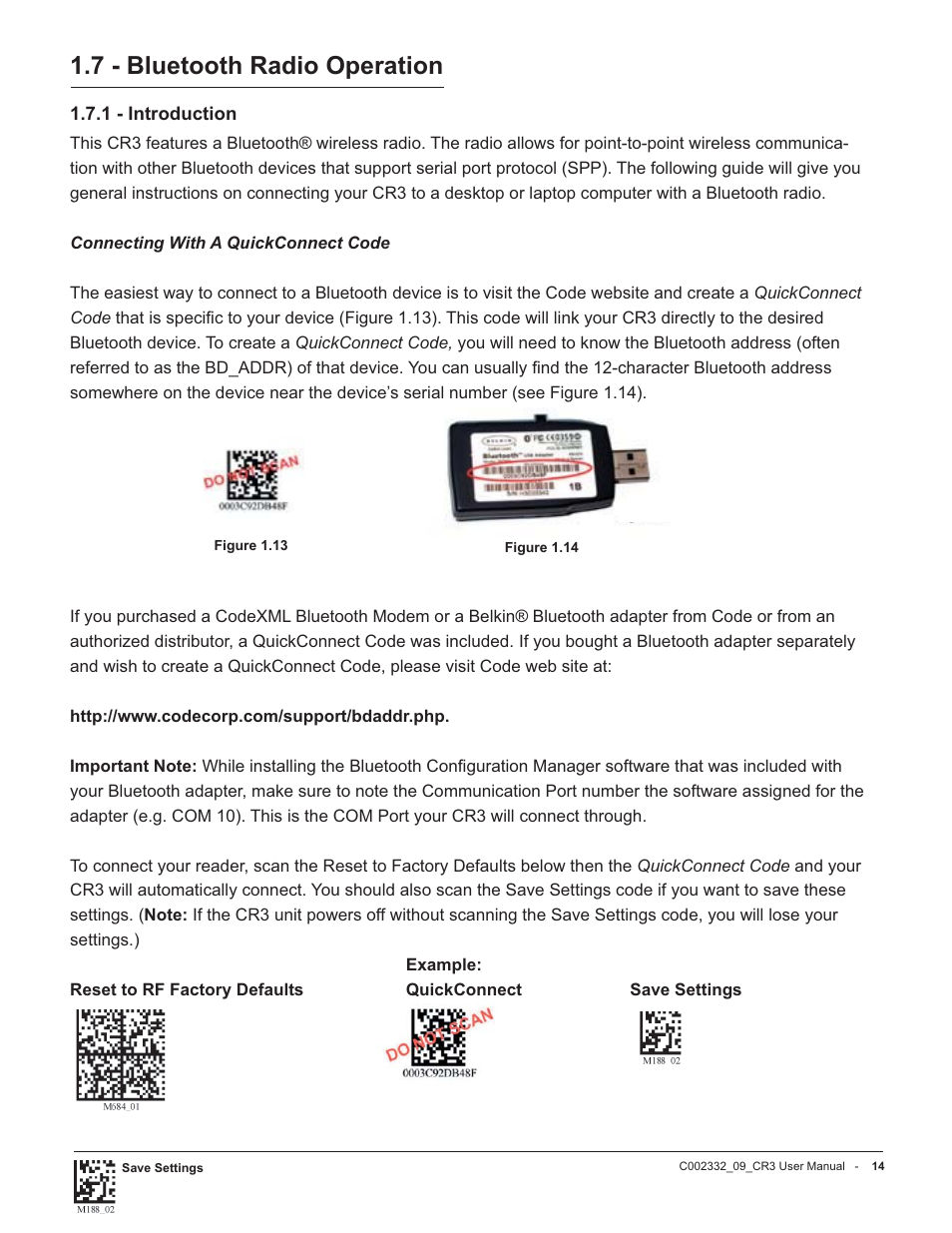 7 - bluetooth radio operation | Code Alarm CR3 User Manual | Page 20 / 68