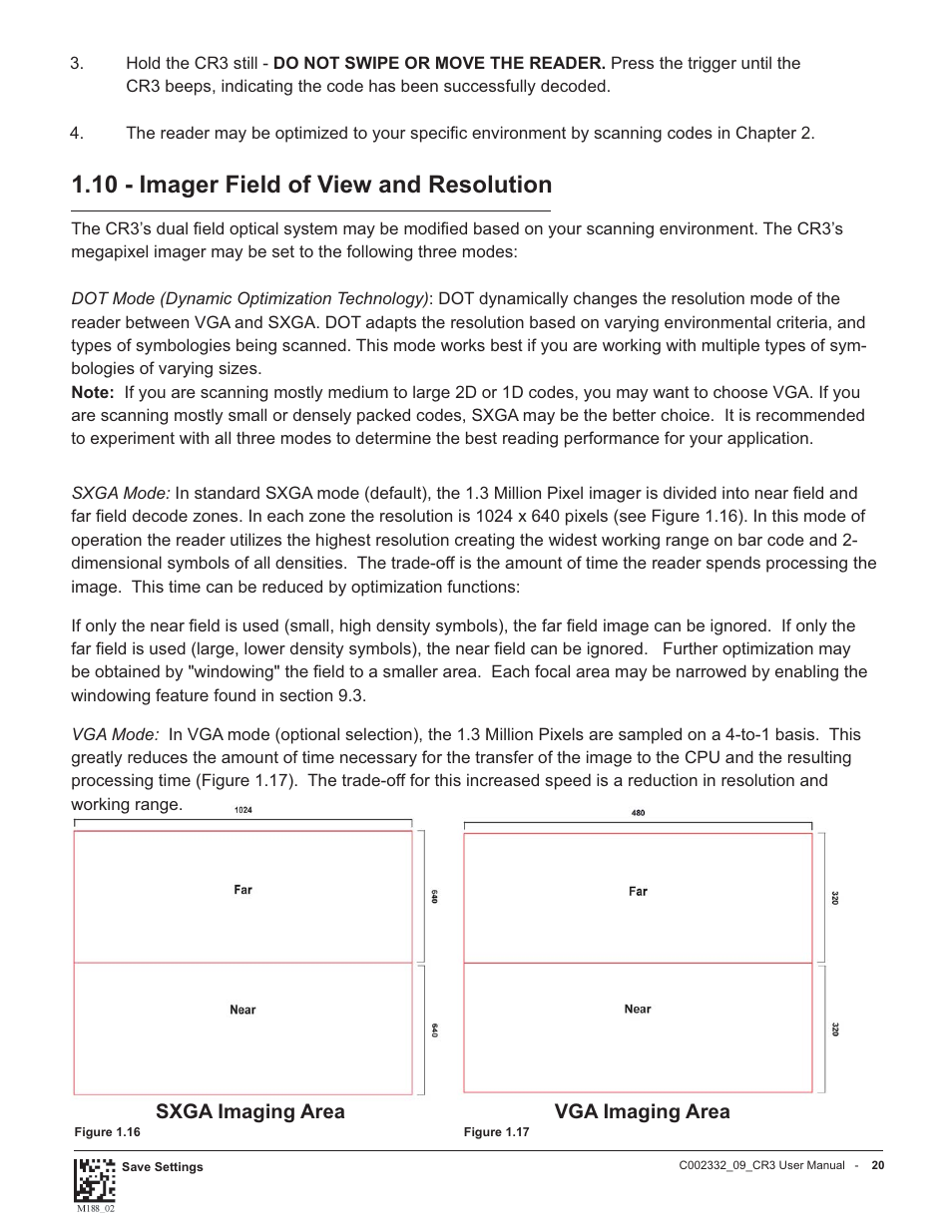 10 - imager field of view and resolution | Code Alarm CR3 User Manual | Page 26 / 68