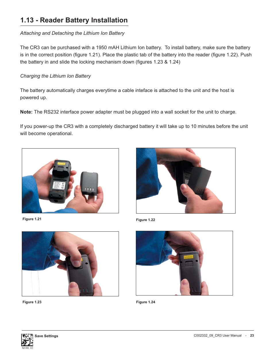 13 - reader battery installation | Code Alarm CR3 User Manual | Page 29 / 68