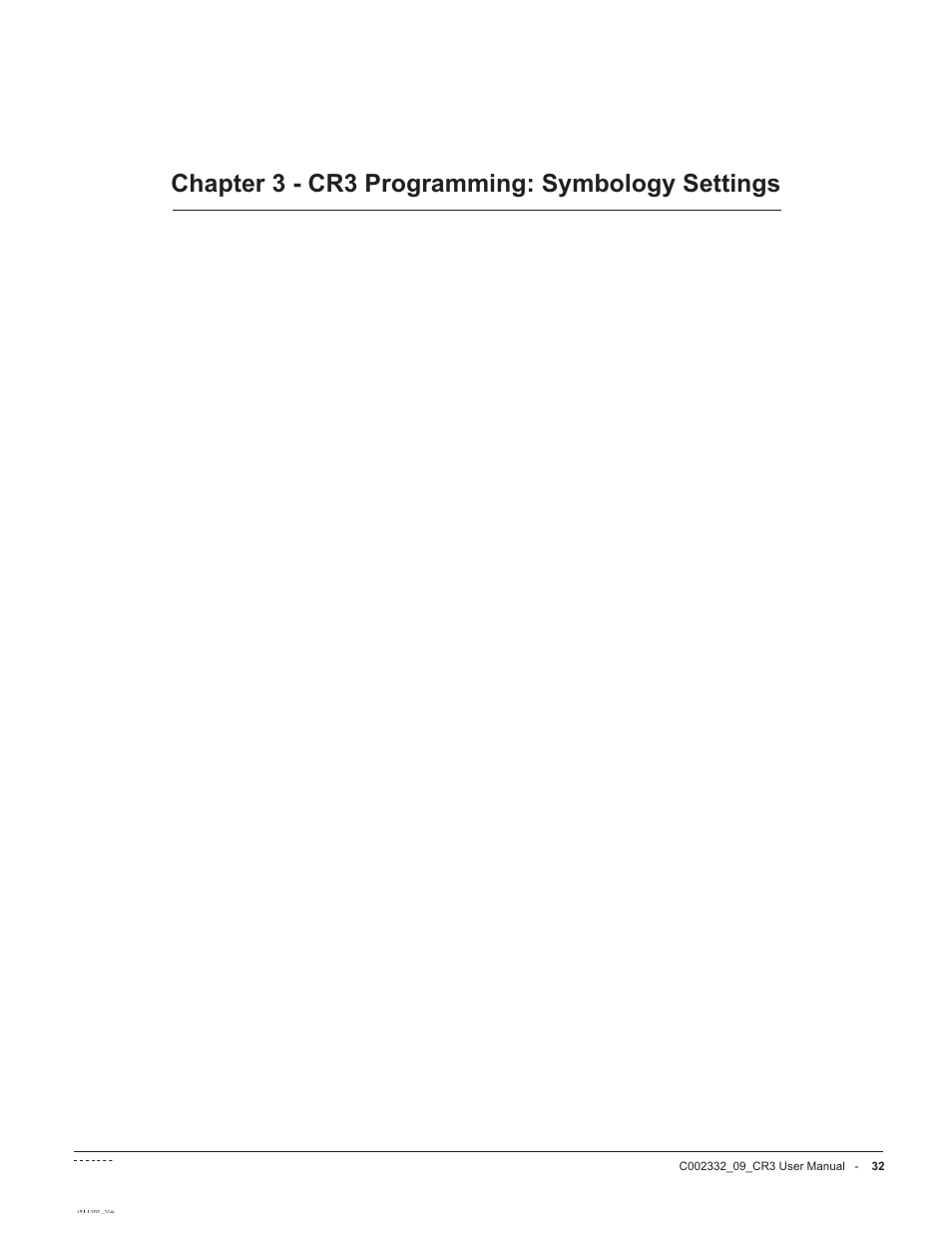 Chapter 3 - cr3 programming: symbology settings | Code Alarm CR3 User Manual | Page 38 / 68