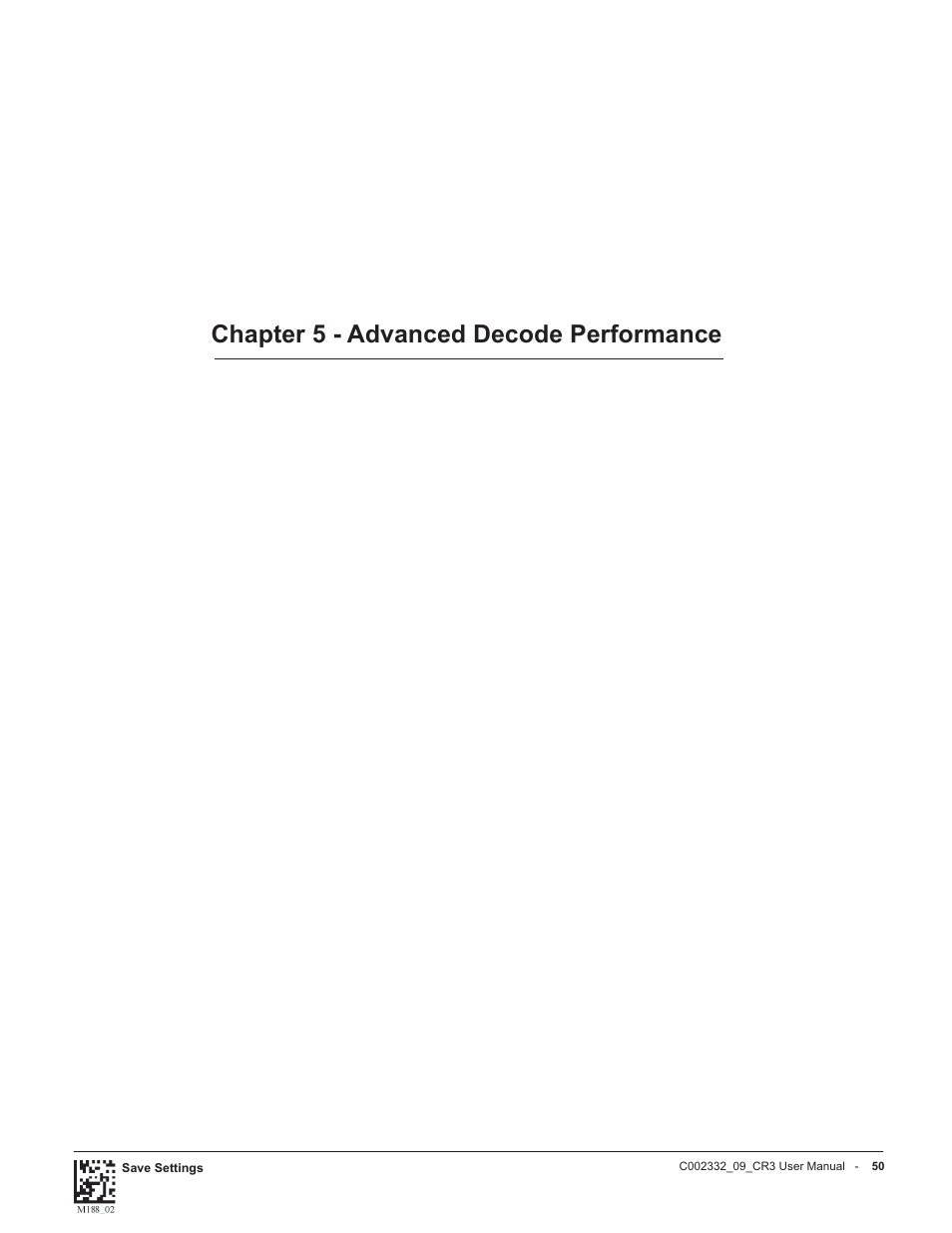 Chapter 5 - advanced decode performance | Code Alarm CR3 User Manual | Page 56 / 68