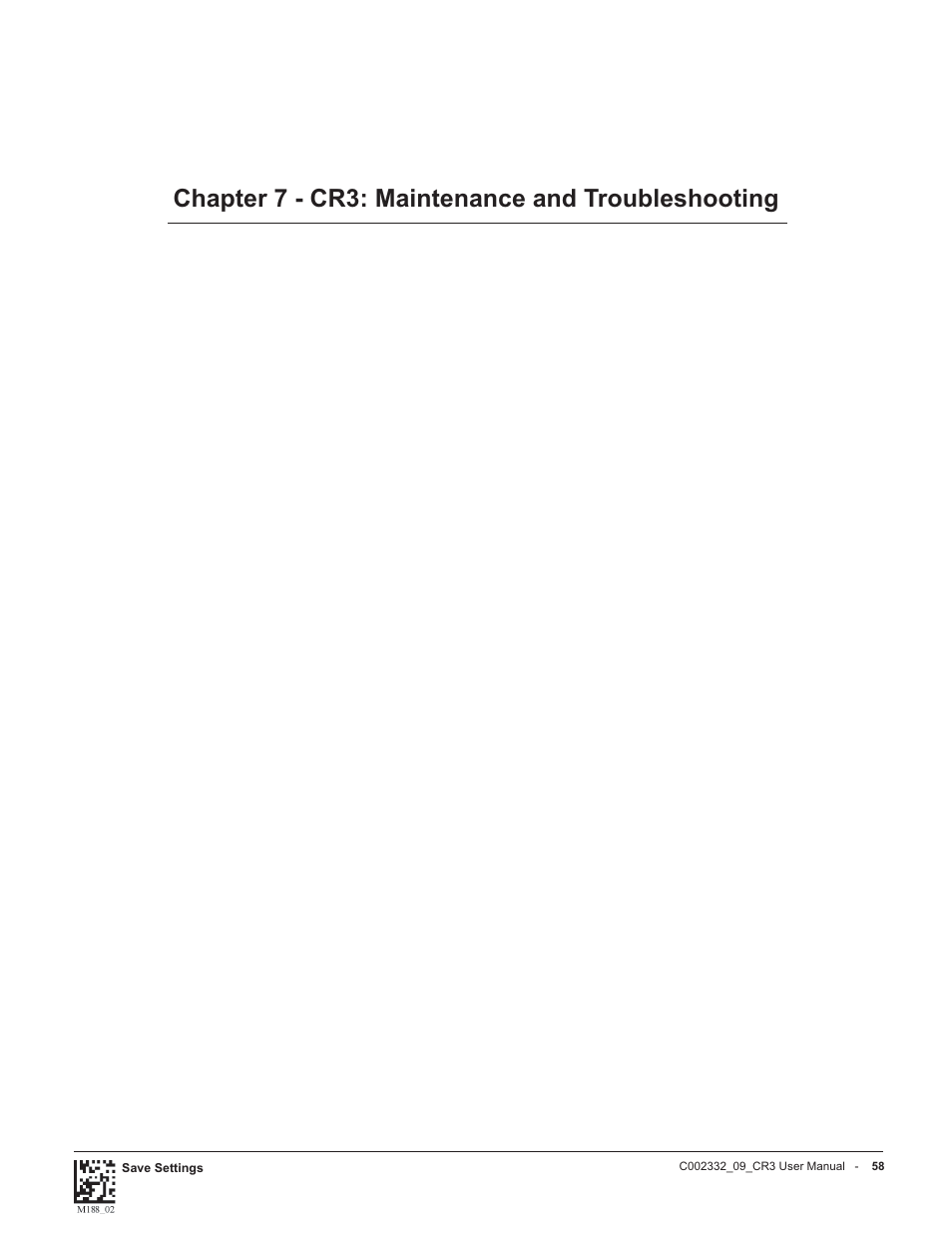 Chapter 7 - cr3: maintenance and troubleshooting | Code Alarm CR3 User Manual | Page 64 / 68