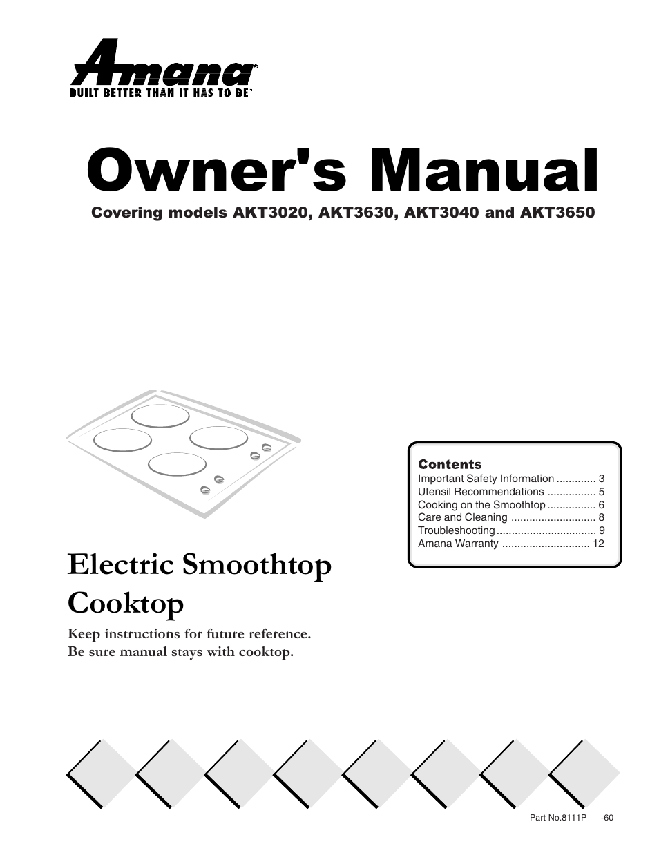 Cook Manufacturing akt3650 User Manual | 12 pages