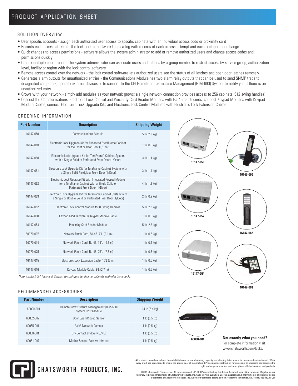 Chatsworth Products Electronic Lock Upgrade Kit 16147-062 User Manual | Page 2 / 2
