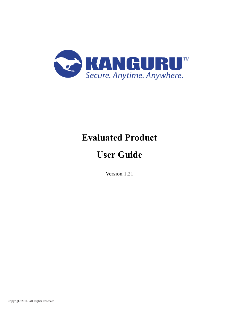 Kanguru Common Criteria Evaluated v1.21 User Manual | 36 pages